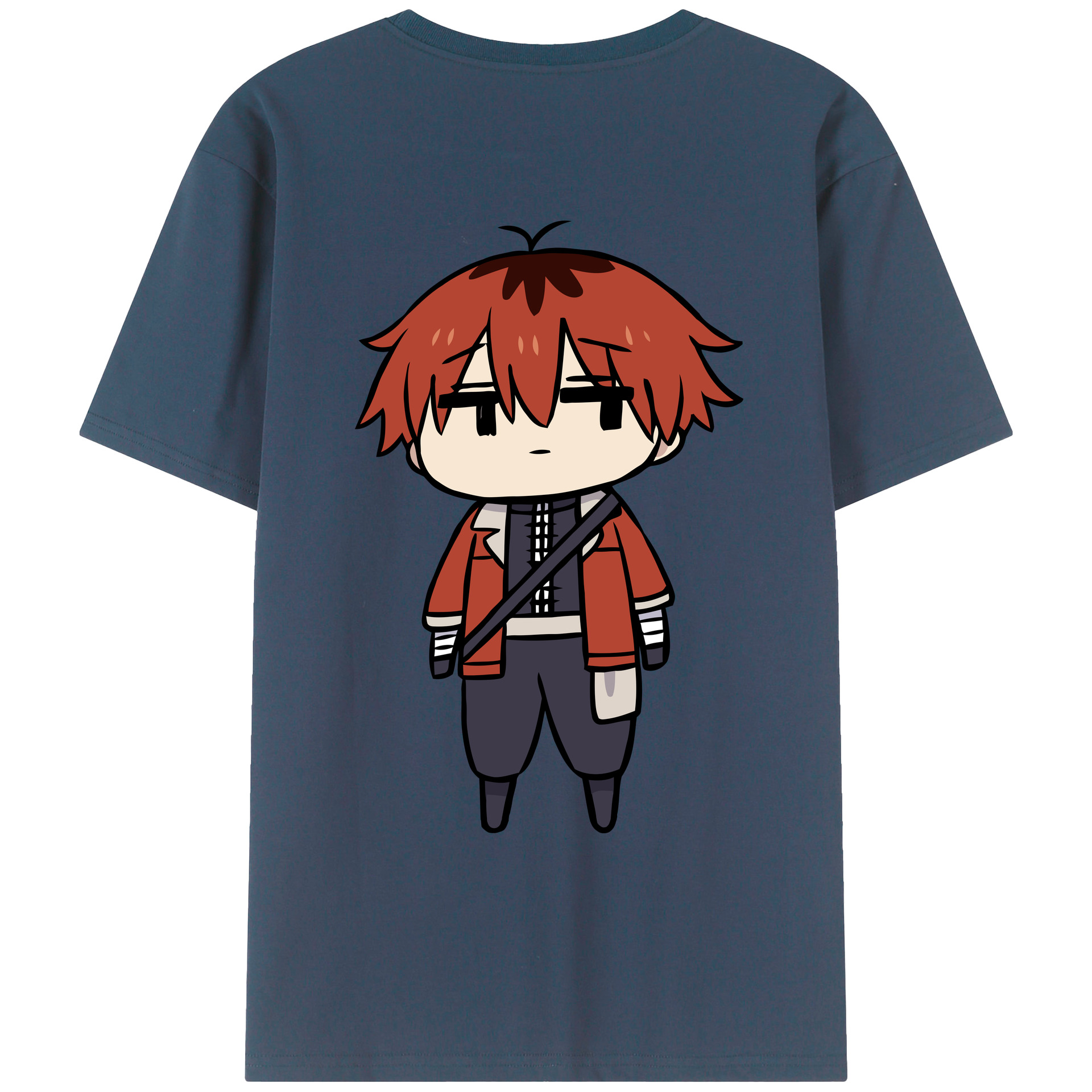 （画像用） 葬送のフリーレン Frieren 綿100％ メンズ半袖Tシャツ（バックプリント） 通気性