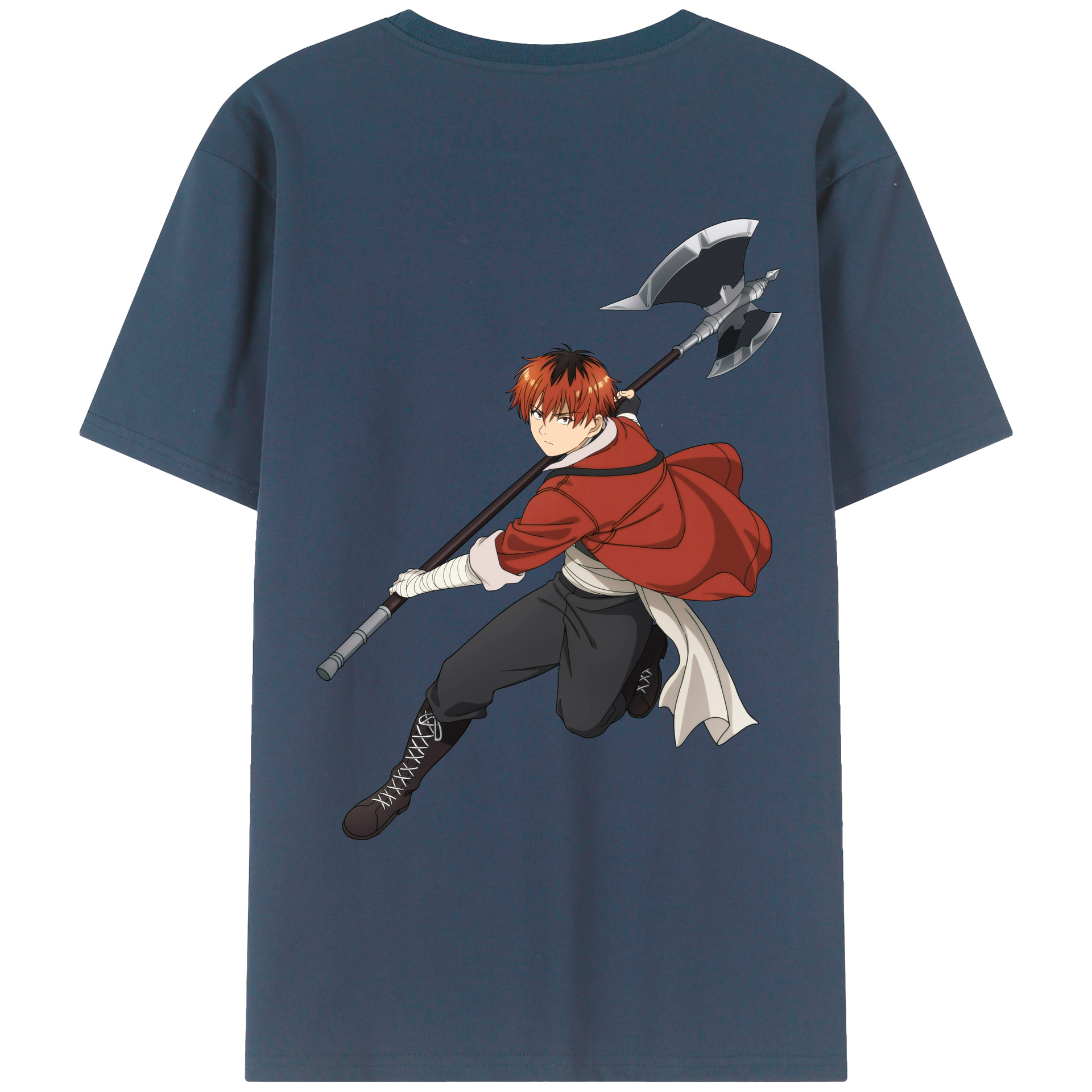 （画像用） 葬送のフリーレン Frieren 綿100％ メンズ半袖Tシャツ（バックプリント） 通気性
