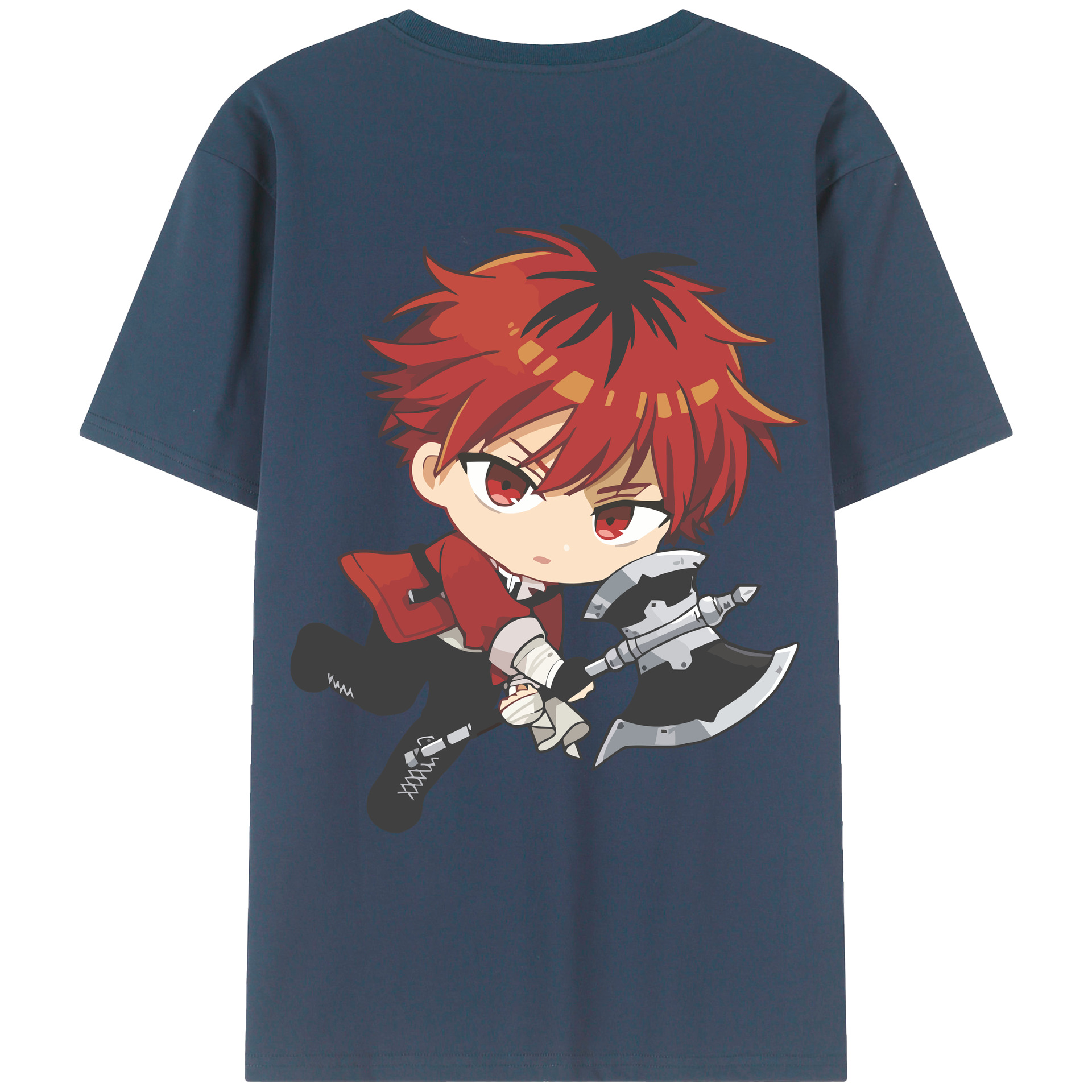 （画像用） 葬送のフリーレン Frieren 綿100％ メンズ半袖Tシャツ（バックプリント） 通気性