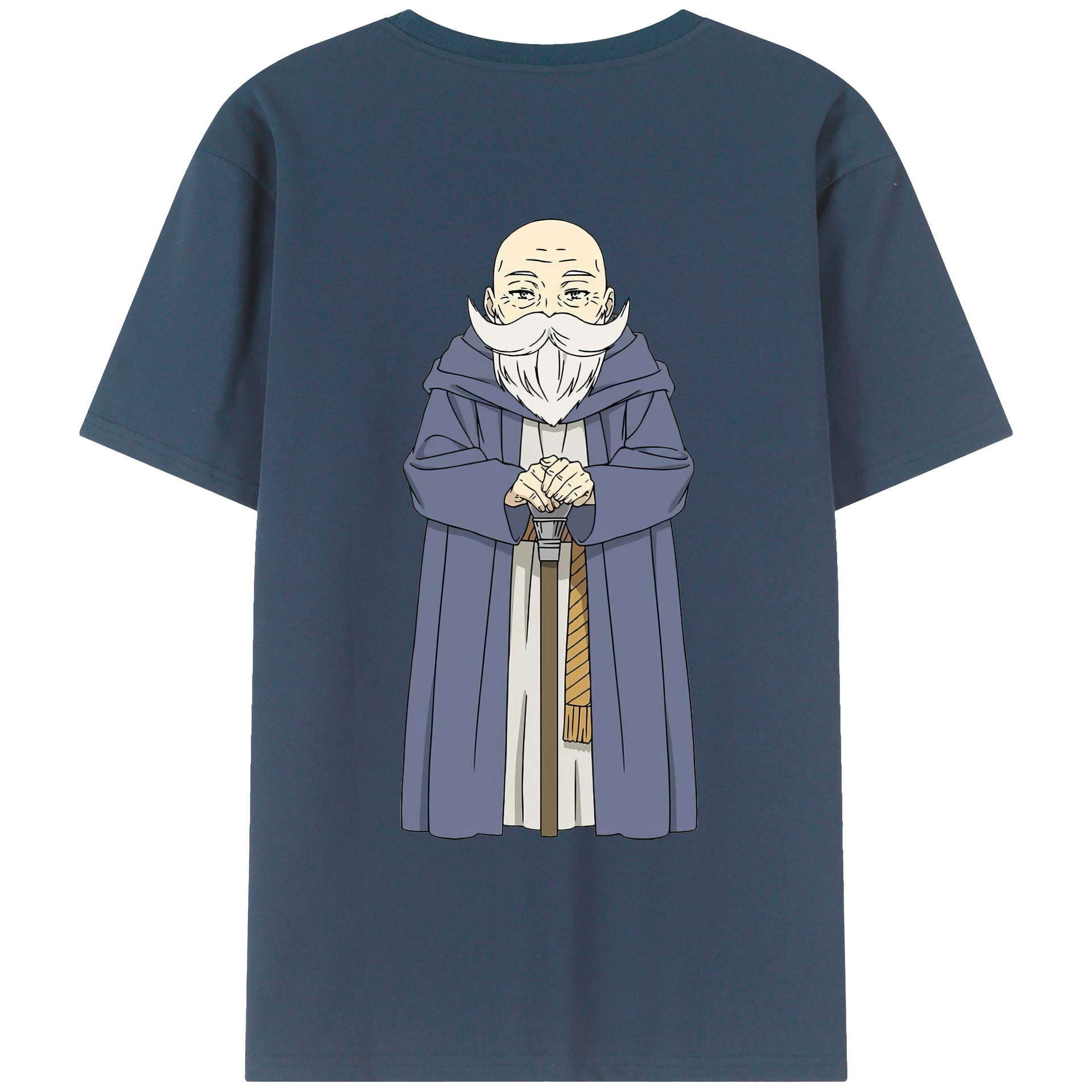 （画像用） 葬送のフリーレン Frieren 綿100％ メンズ半袖Tシャツ（バックプリント） 通気性