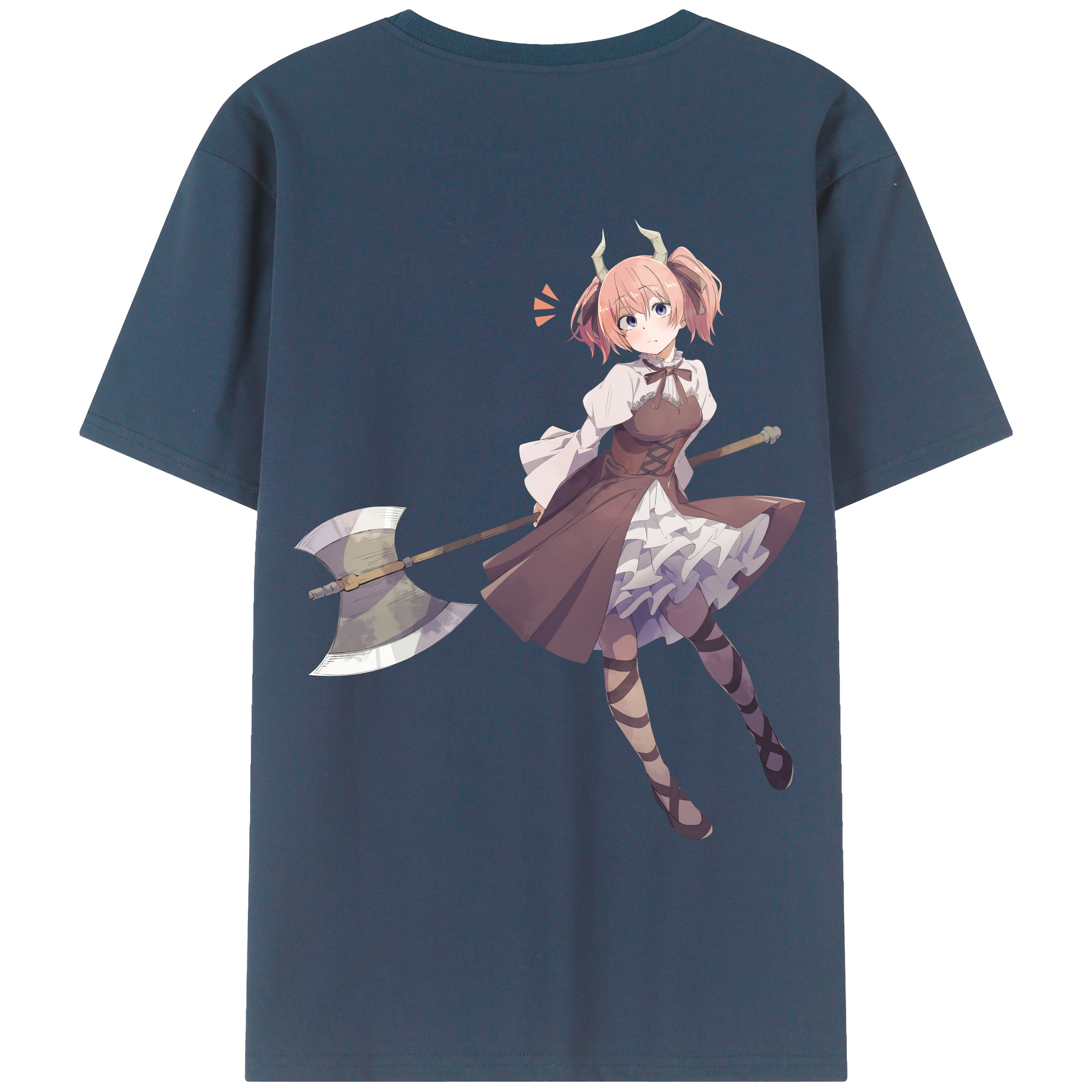 （画像用） 葬送のフリーレン Frieren 綿100％ メンズ半袖Tシャツ（バックプリント） 通気性