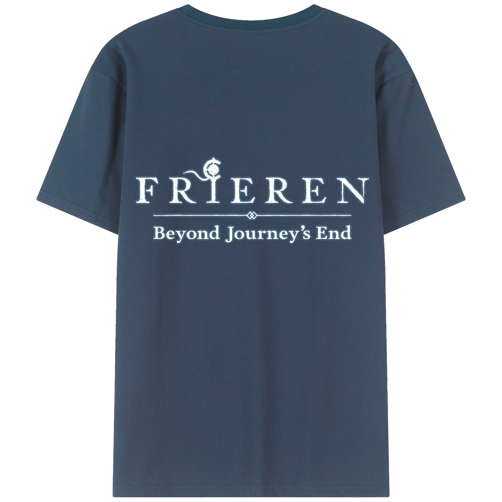 （画像用） 葬送のフリーレン Frieren 綿100％ メンズ半袖Tシャツ（バックプリント） 通気性