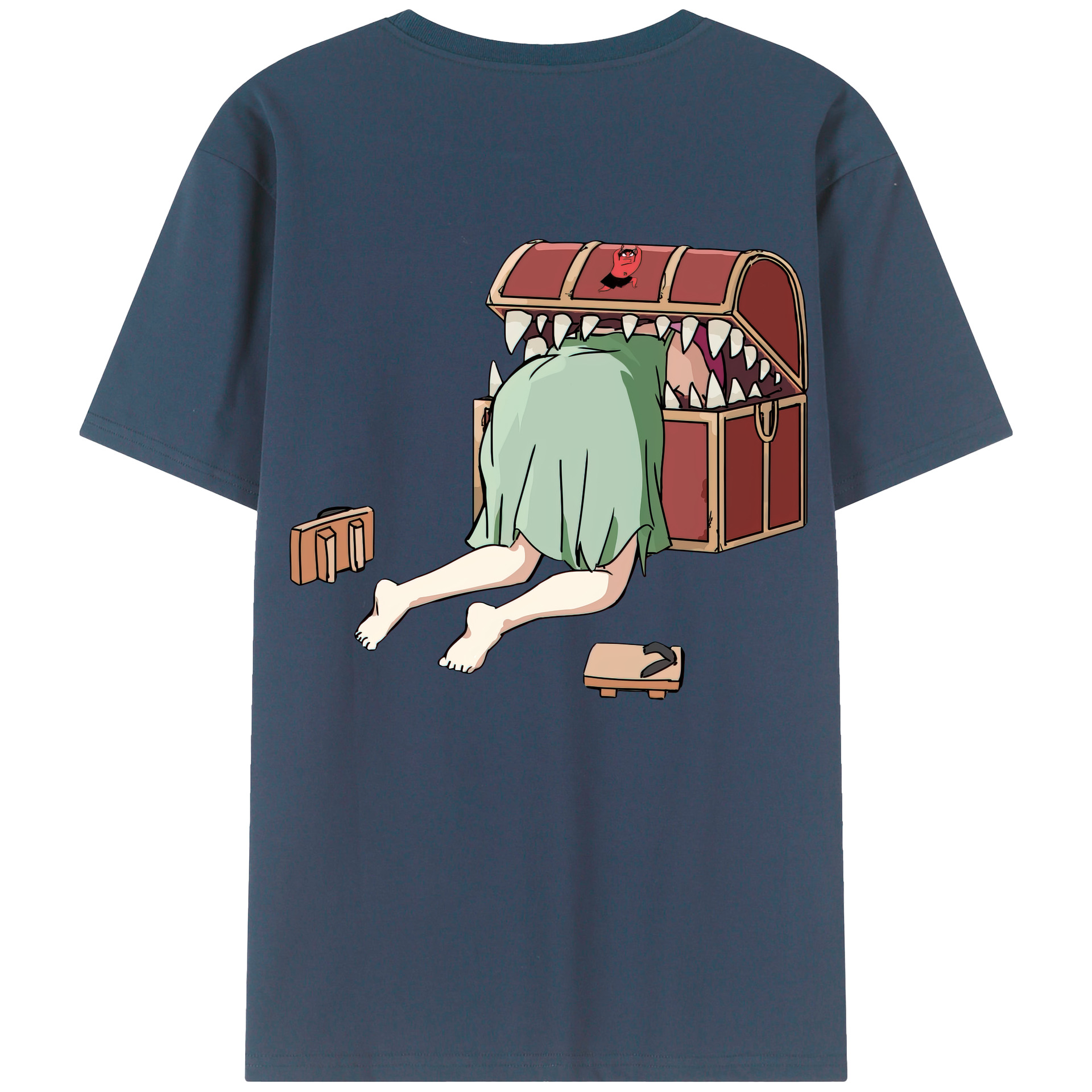 （画像用） 葬送のフリーレン Frieren 綿100％ メンズ半袖Tシャツ（バックプリント） 通気性