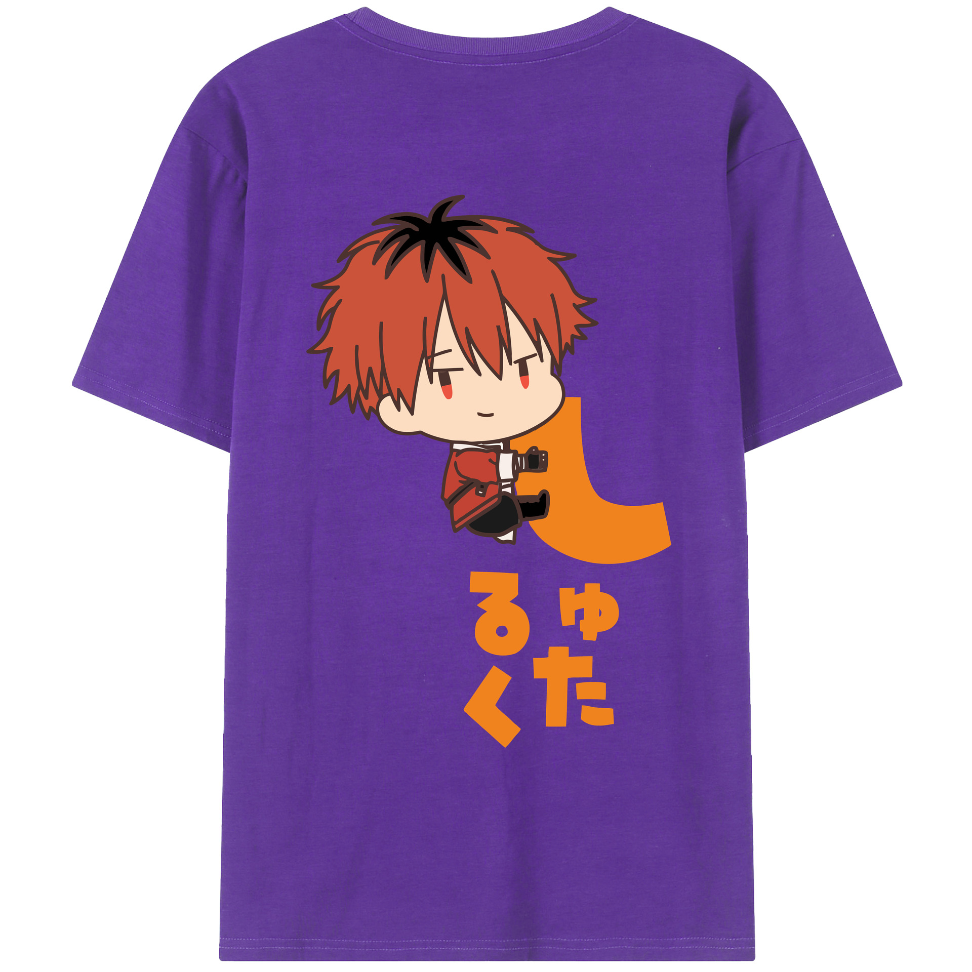 （画像用） 葬送のフリーレン Frieren 綿100％ メンズ半袖Tシャツ（バックプリント） 通気性