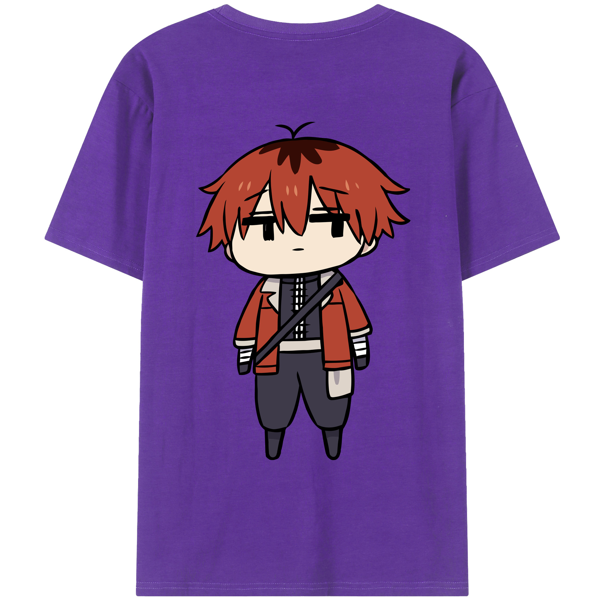 （画像用） 葬送のフリーレン Frieren 綿100％ メンズ半袖Tシャツ（バックプリント） 通気性
