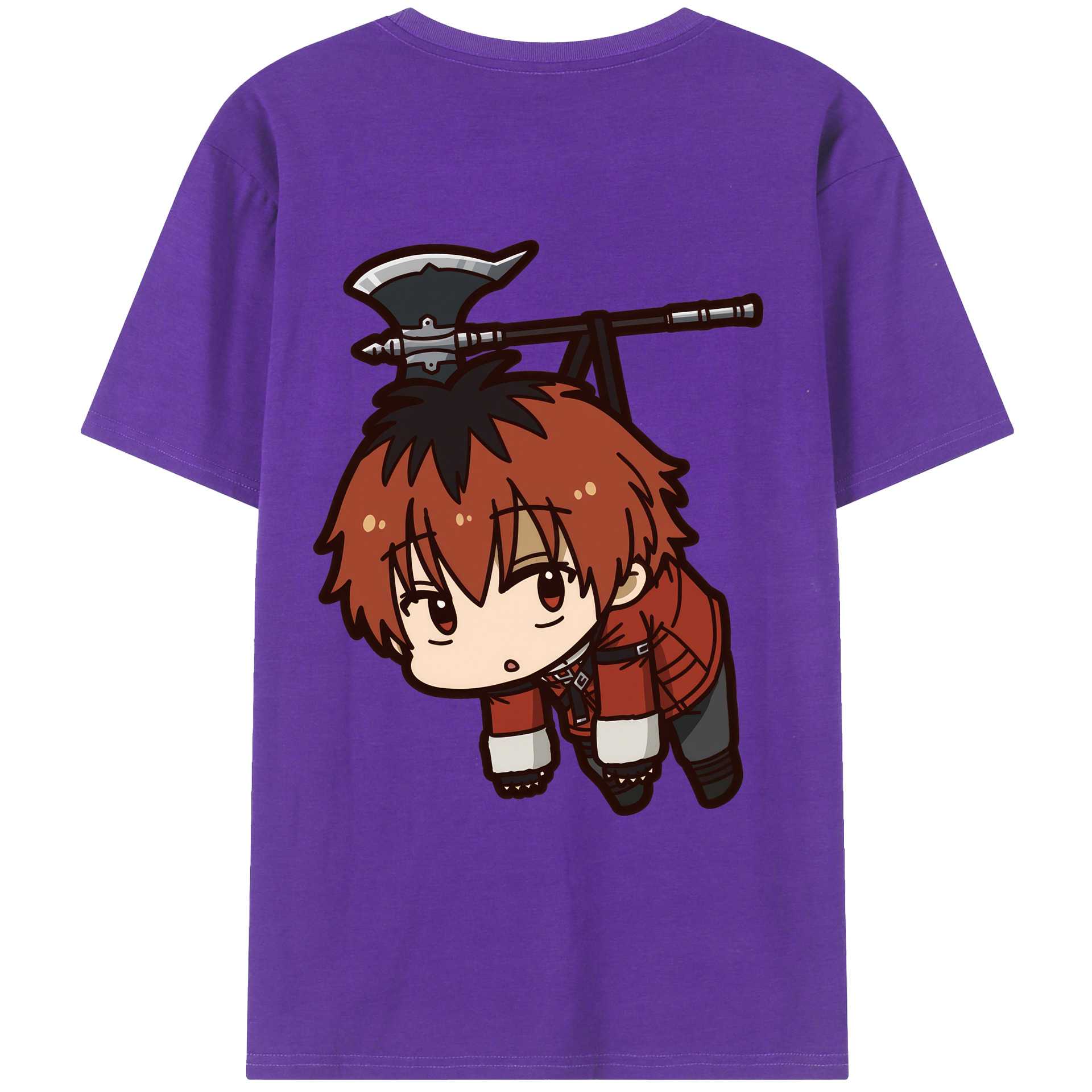 （画像用） 葬送のフリーレン Frieren 綿100％ メンズ半袖Tシャツ（バックプリント） 通気性