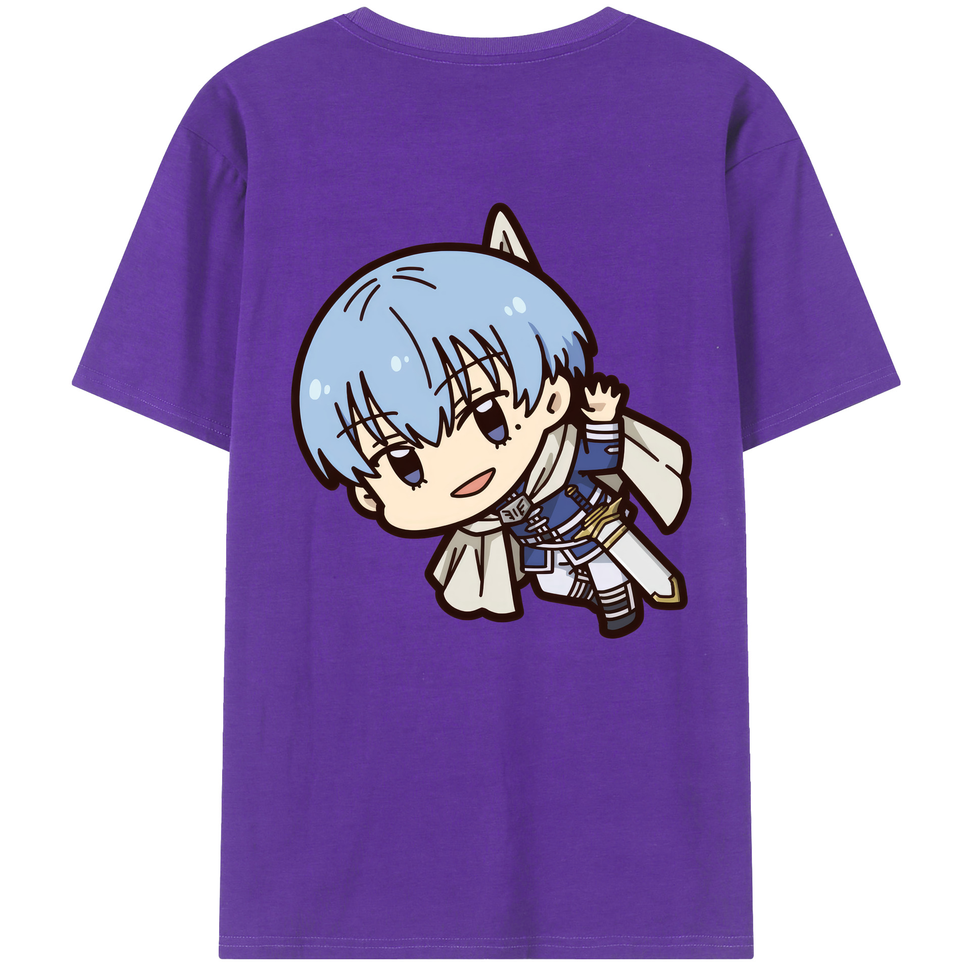 （画像用） 葬送のフリーレン Frieren 綿100％ メンズ半袖Tシャツ（バックプリント） 通気性