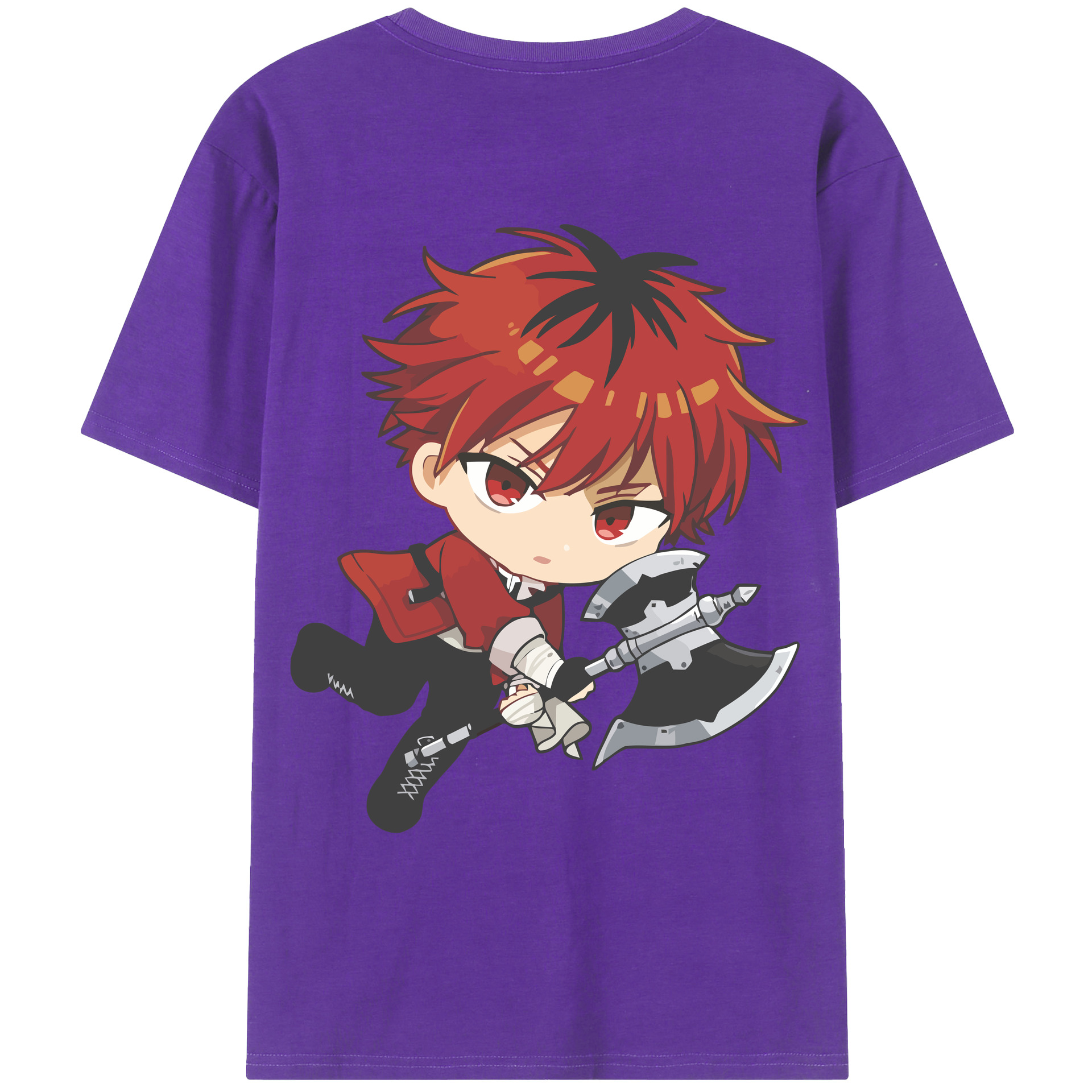 （画像用） 葬送のフリーレン Frieren 綿100％ メンズ半袖Tシャツ（バックプリント） 通気性