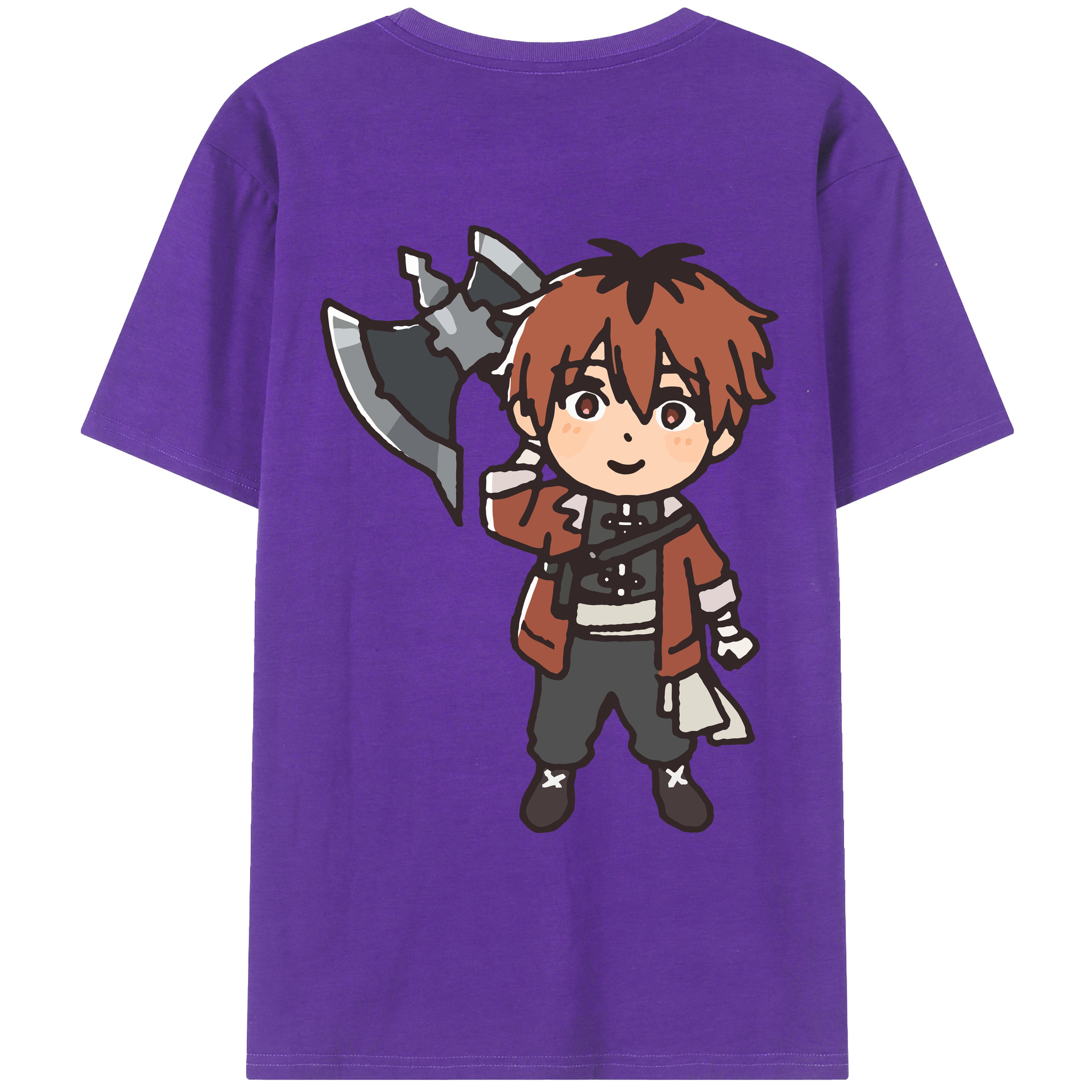 （画像用） 葬送のフリーレン Frieren 綿100％ メンズ半袖Tシャツ（バックプリント） 通気性