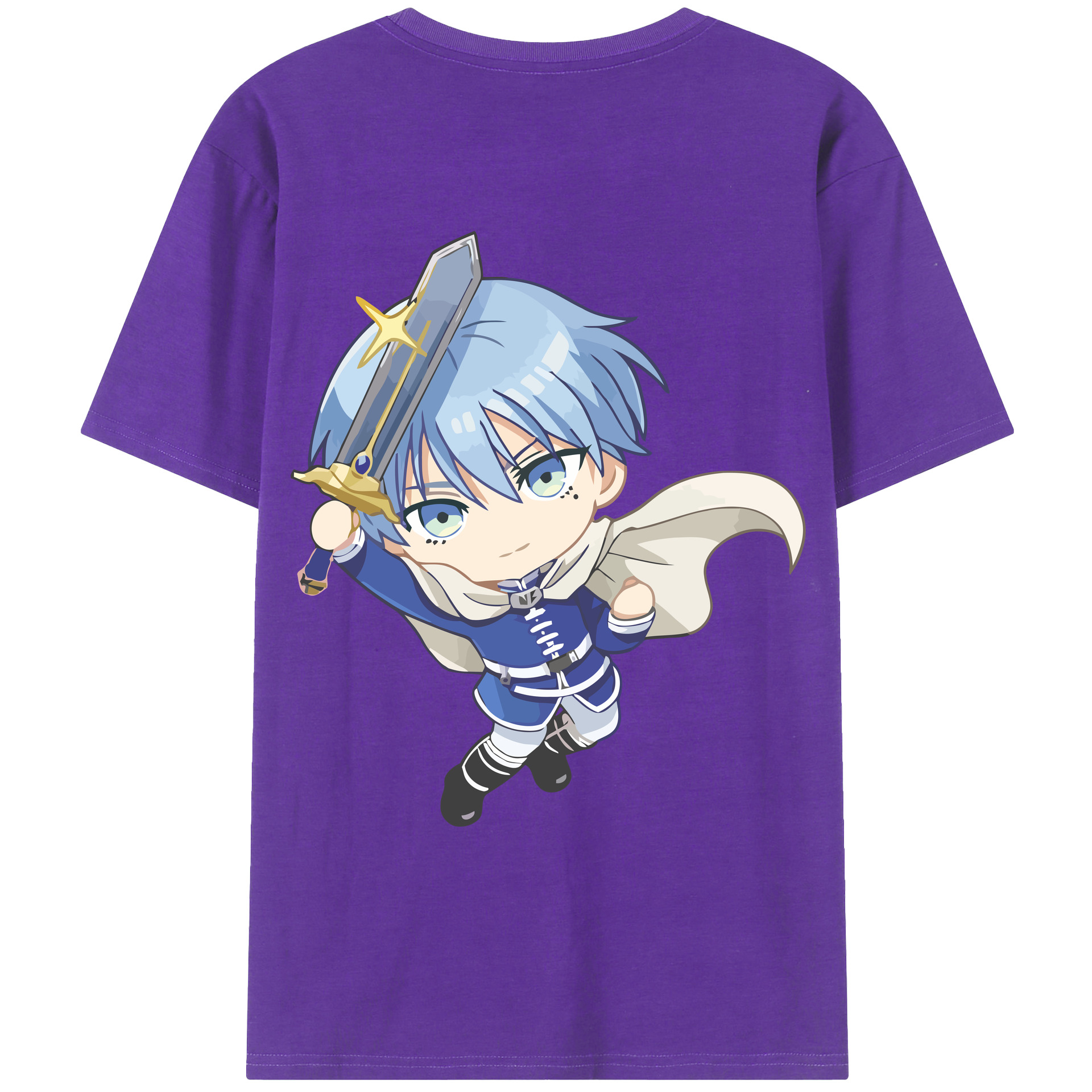 （画像用） 葬送のフリーレン Frieren 綿100％ メンズ半袖Tシャツ（バックプリント） 通気性