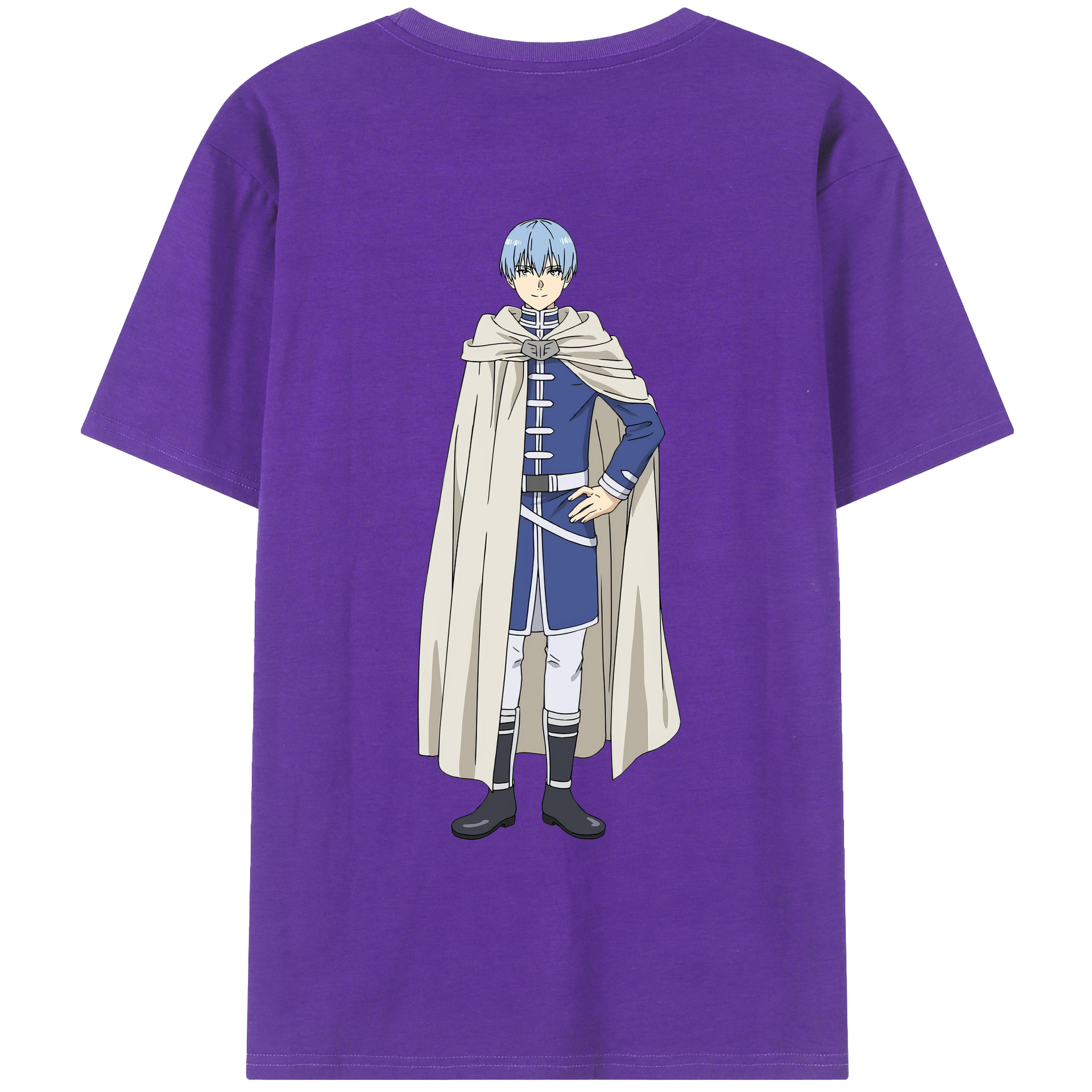 （画像用） 葬送のフリーレン Frieren 綿100％ メンズ半袖Tシャツ（バックプリント） 通気性