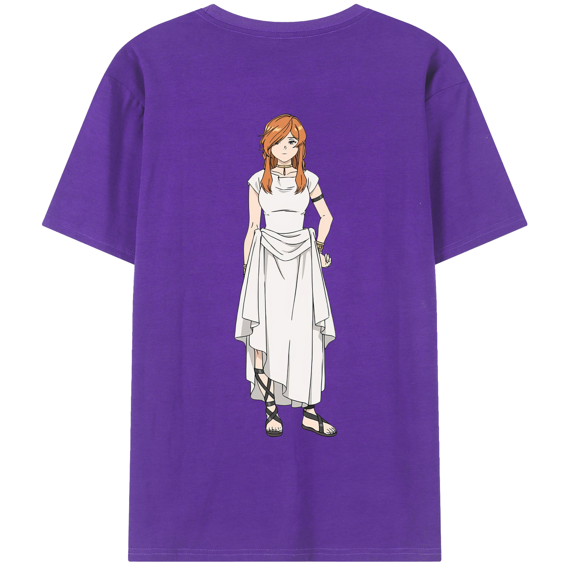 （画像用） 葬送のフリーレン Frieren 綿100％ メンズ半袖Tシャツ（バックプリント） 通気性