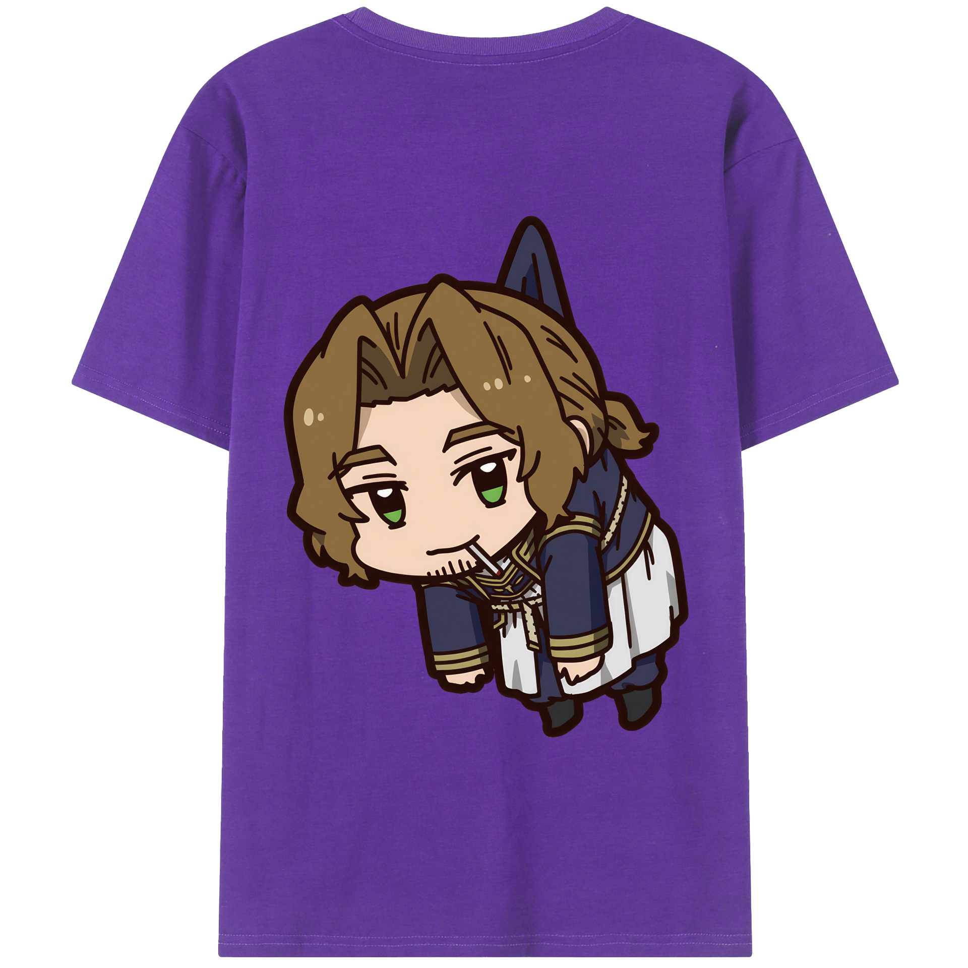 （画像用） 葬送のフリーレン Frieren 綿100％ メンズ半袖Tシャツ（バックプリント） 通気性