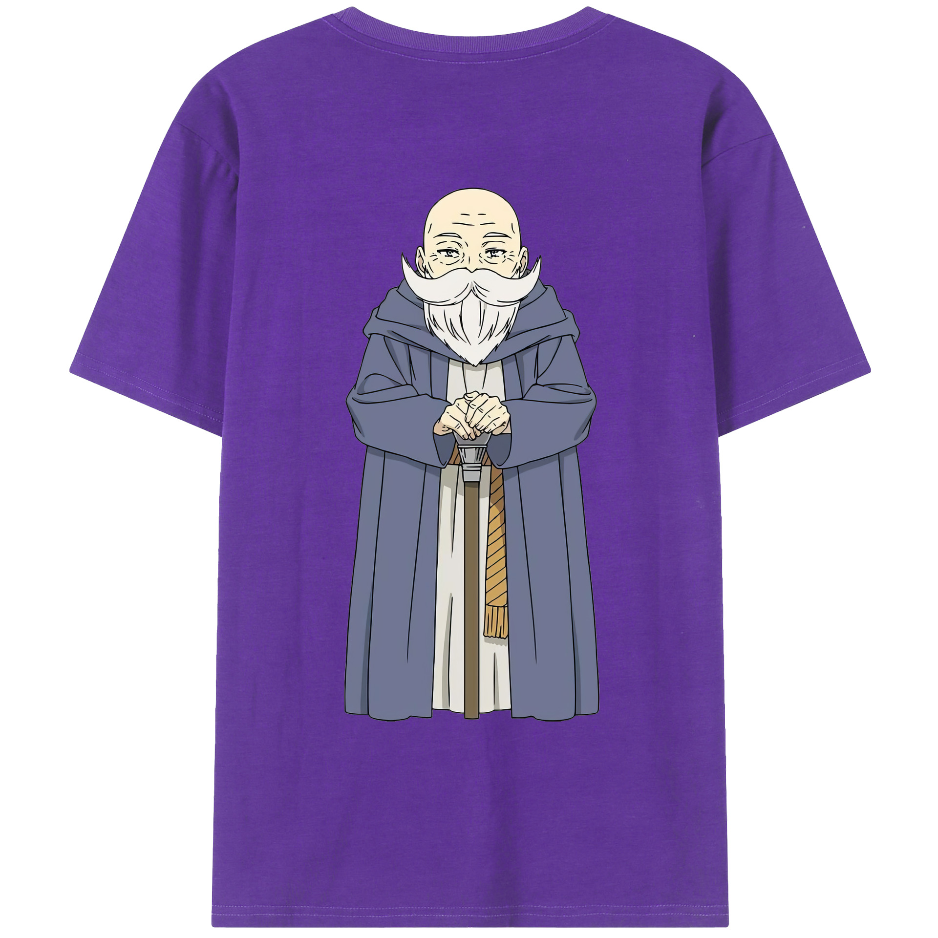 （画像用） 葬送のフリーレン Frieren 綿100％ メンズ半袖Tシャツ（バックプリント） 通気性