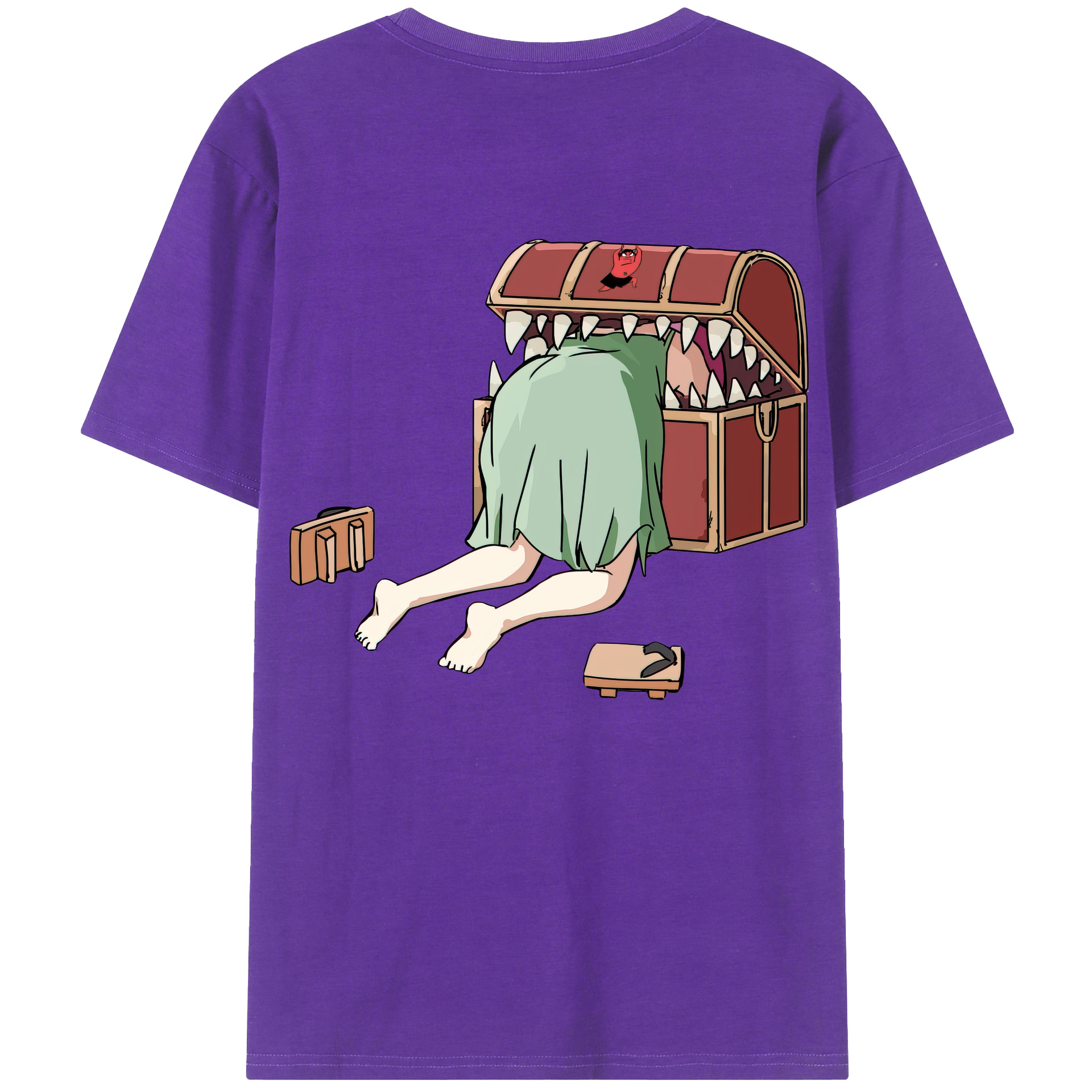 （画像用） 葬送のフリーレン Frieren 綿100％ メンズ半袖Tシャツ（バックプリント） 通気性