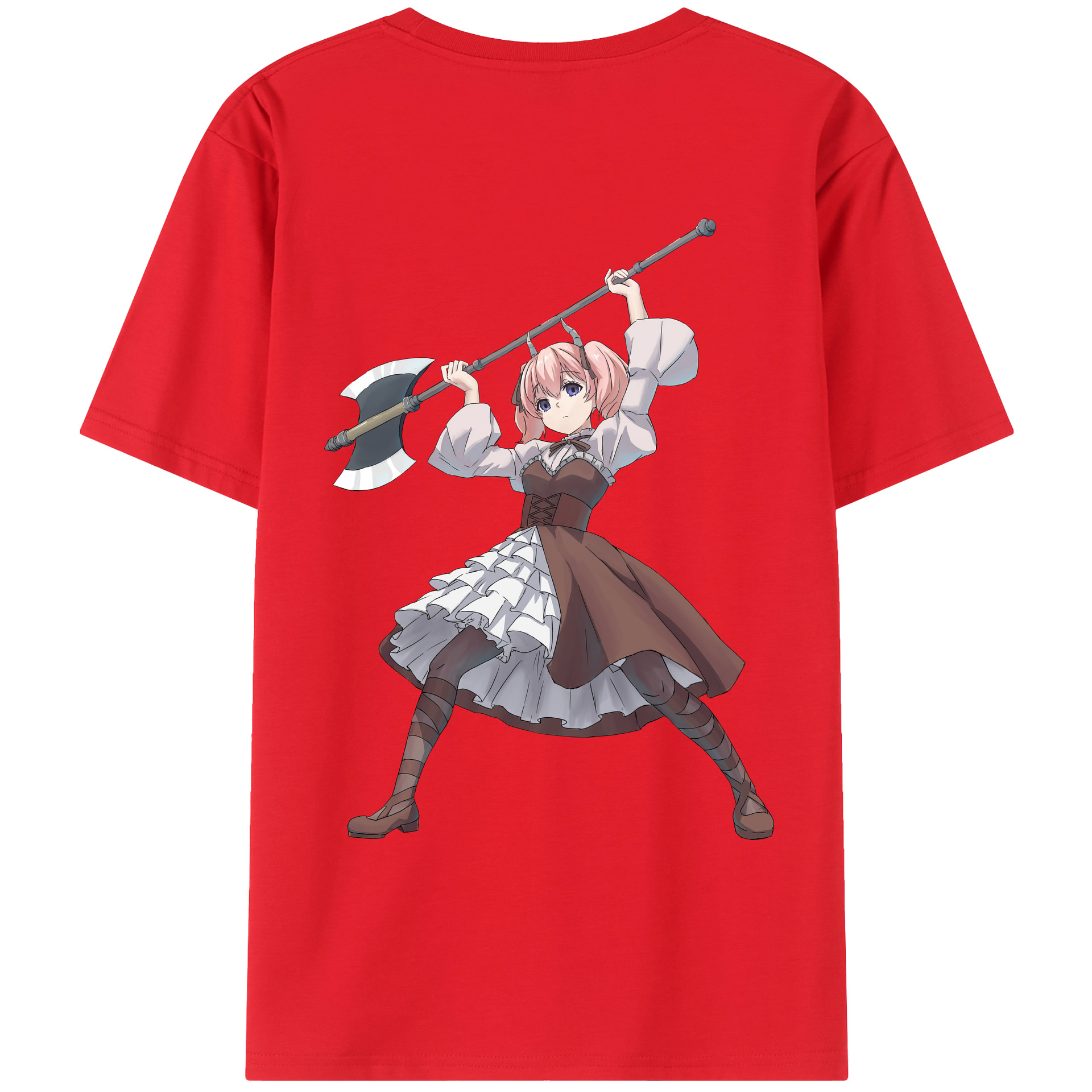 （画像用） 葬送のフリーレン Frieren 綿100％ メンズ半袖Tシャツ（バックプリント） 通気性