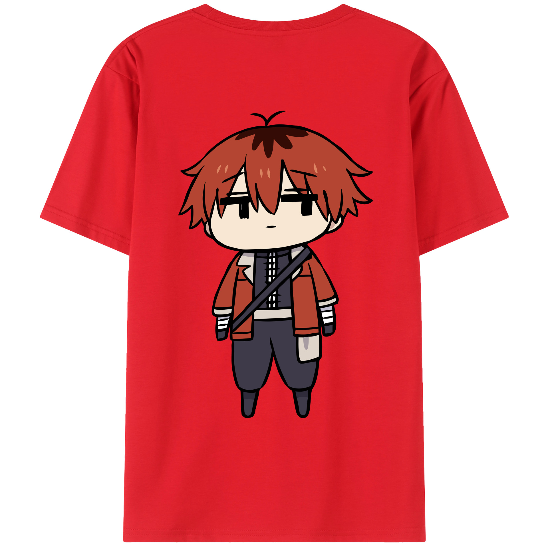 （画像用） 葬送のフリーレン Frieren 綿100％ メンズ半袖Tシャツ（バックプリント） 通気性