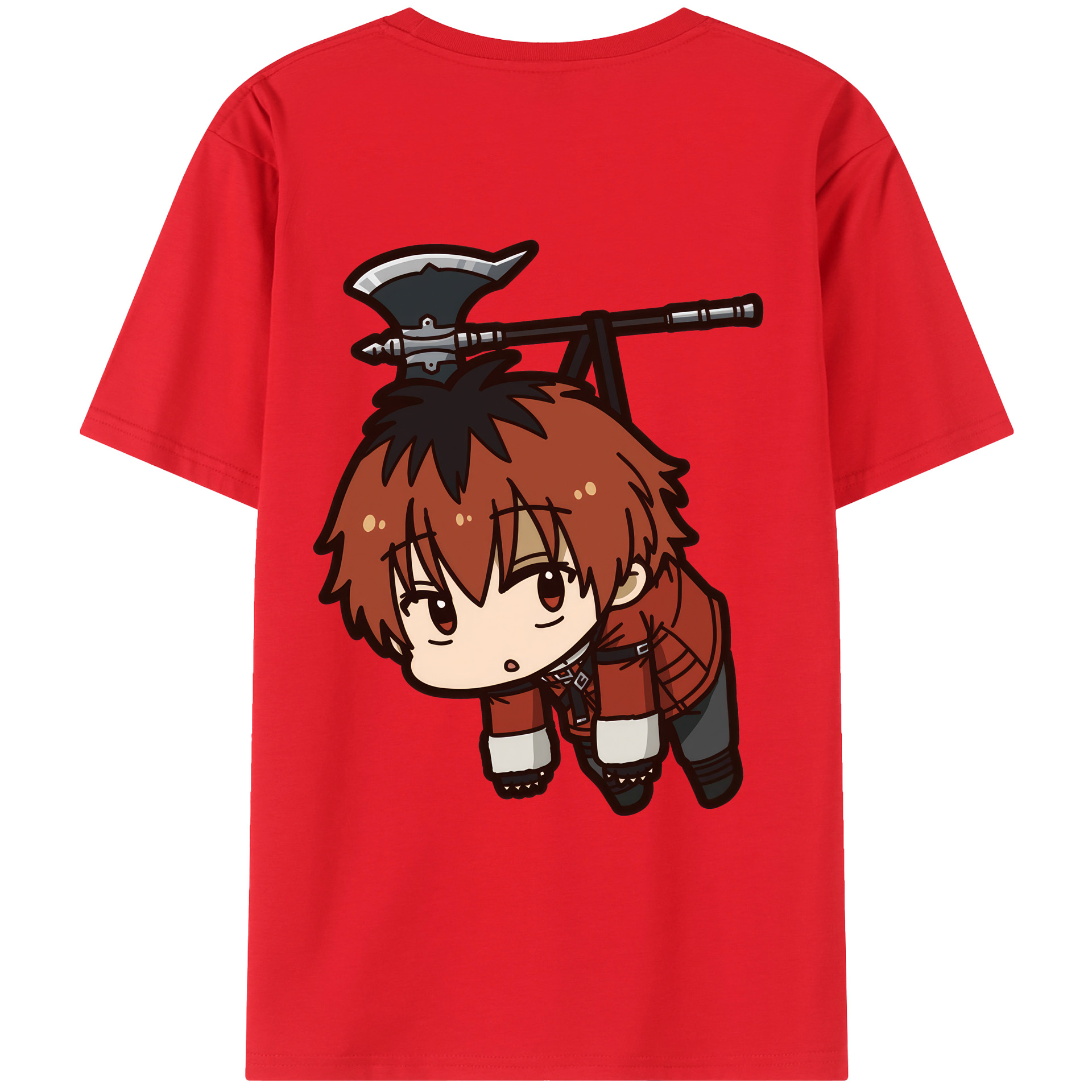 （画像用） 葬送のフリーレン Frieren 綿100％ メンズ半袖Tシャツ（バックプリント） 通気性