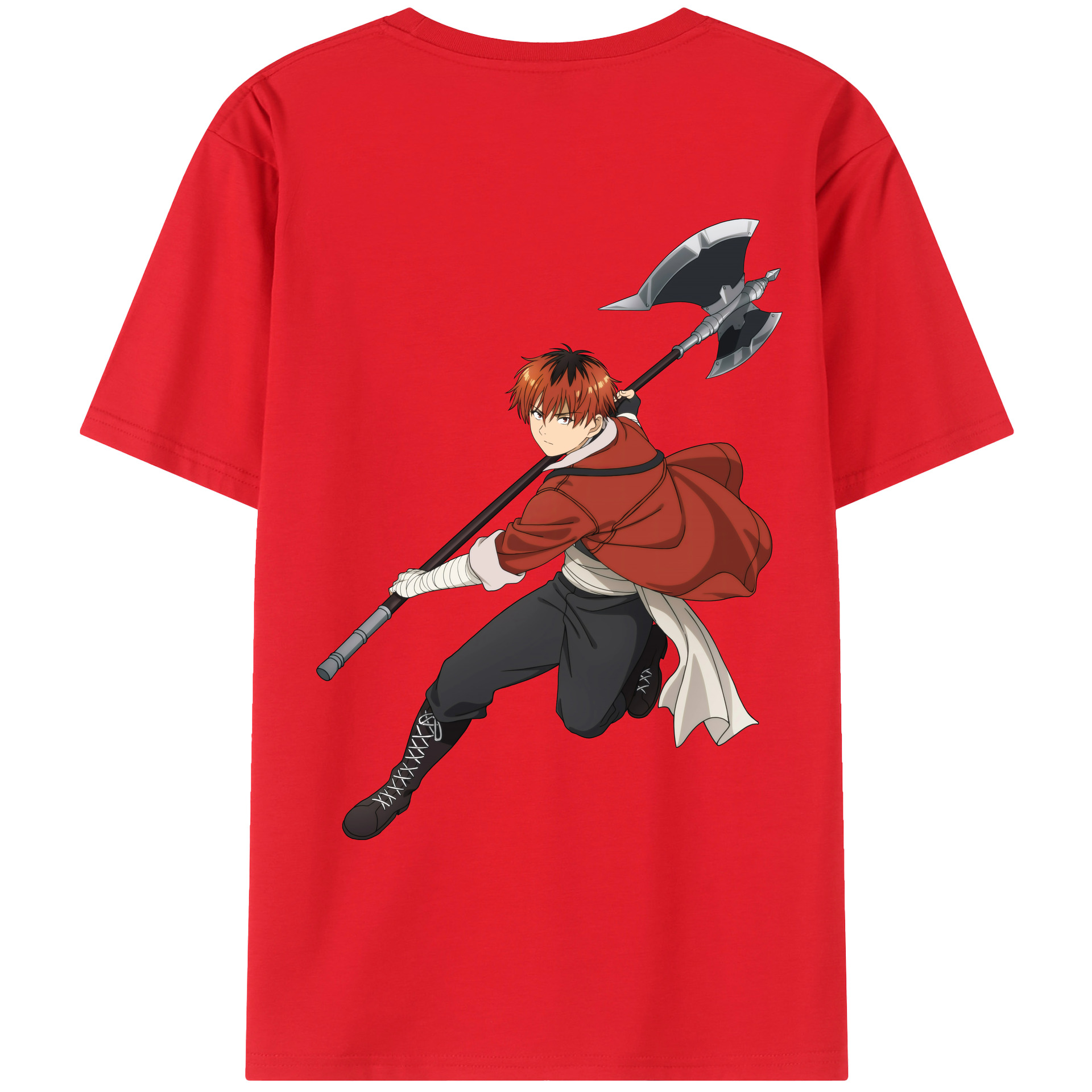 （画像用） 葬送のフリーレン Frieren 綿100％ メンズ半袖Tシャツ（バックプリント） 通気性