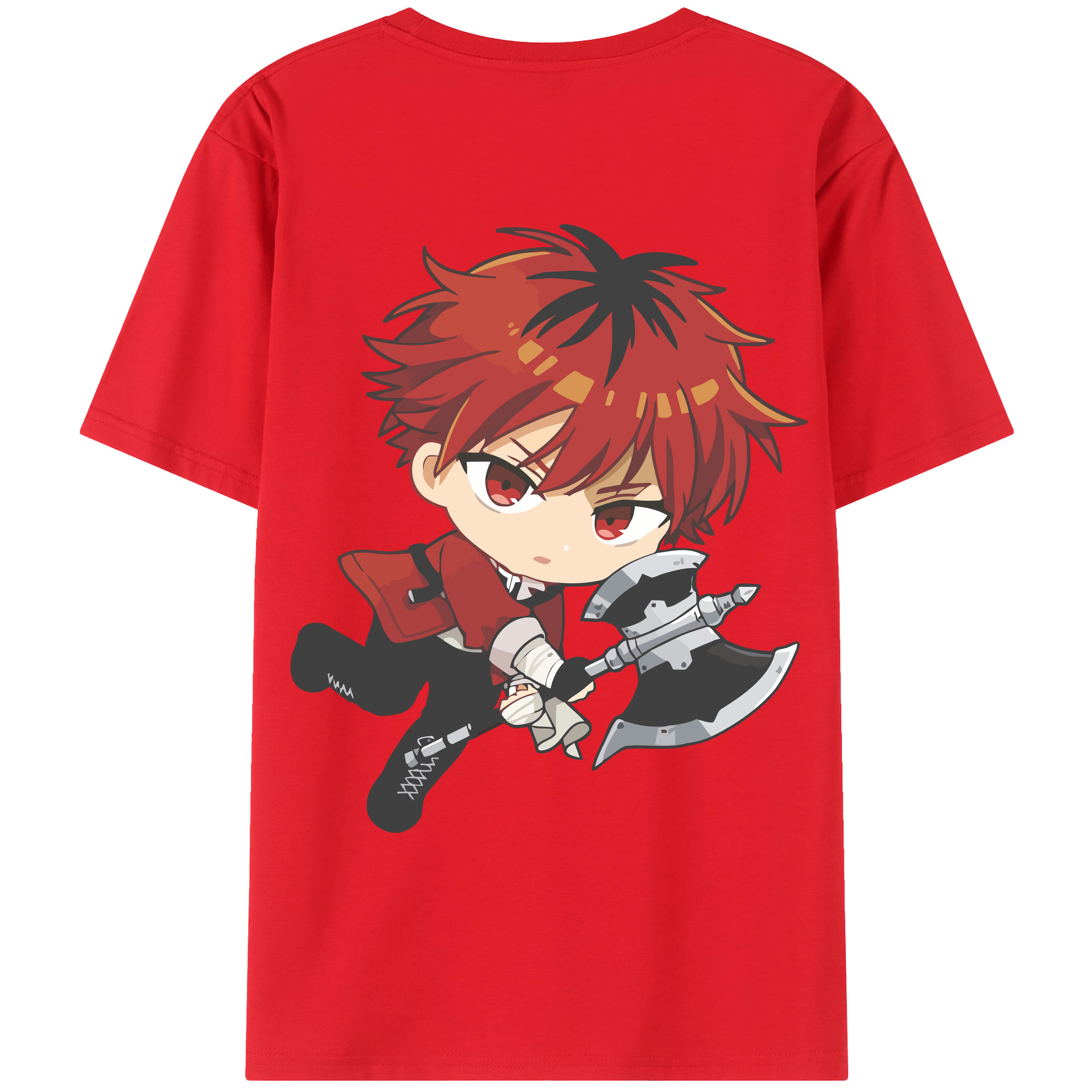 （画像用） 葬送のフリーレン Frieren 綿100％ メンズ半袖Tシャツ（バックプリント） 通気性