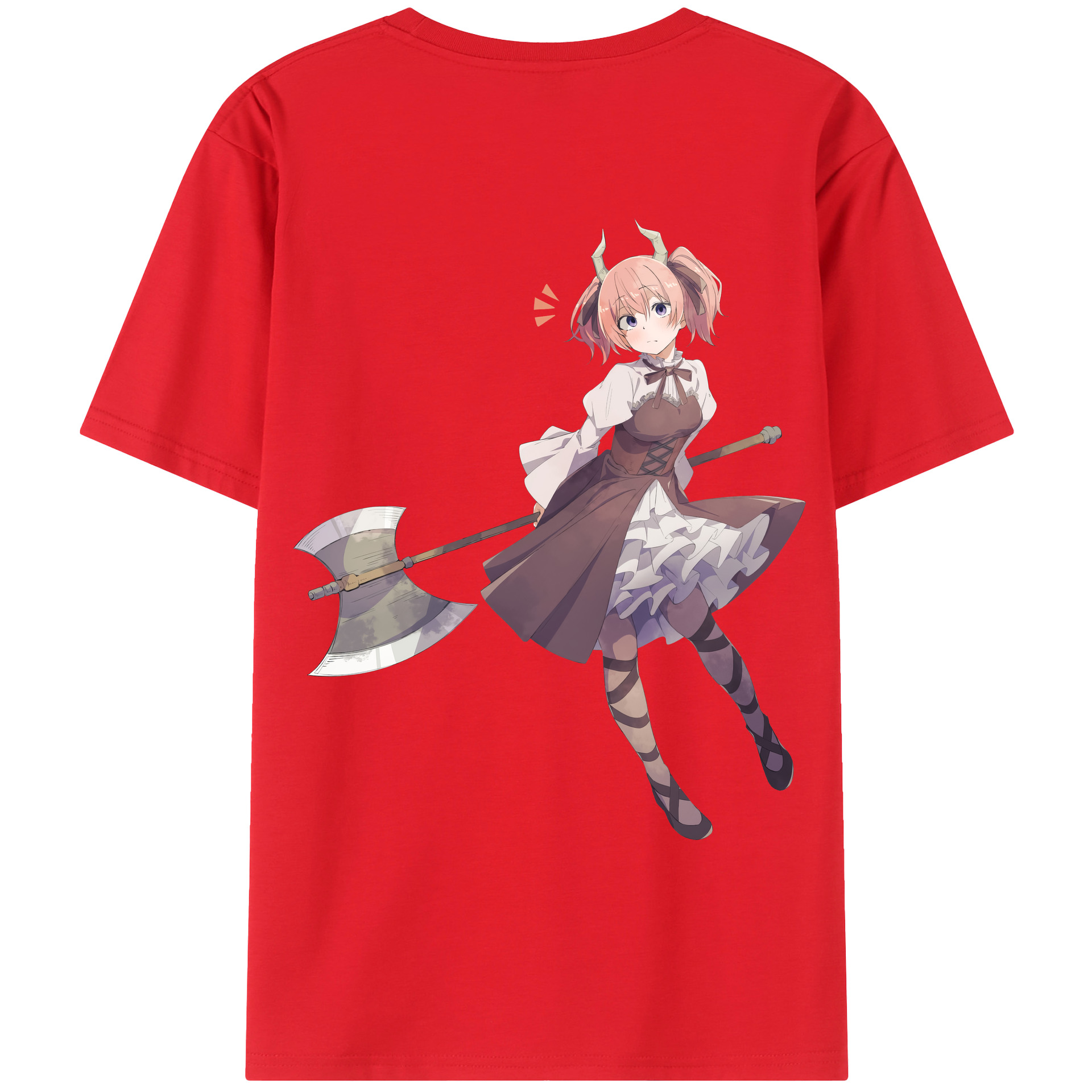 （画像用） 葬送のフリーレン Frieren 綿100％ メンズ半袖Tシャツ（バックプリント） 通気性
