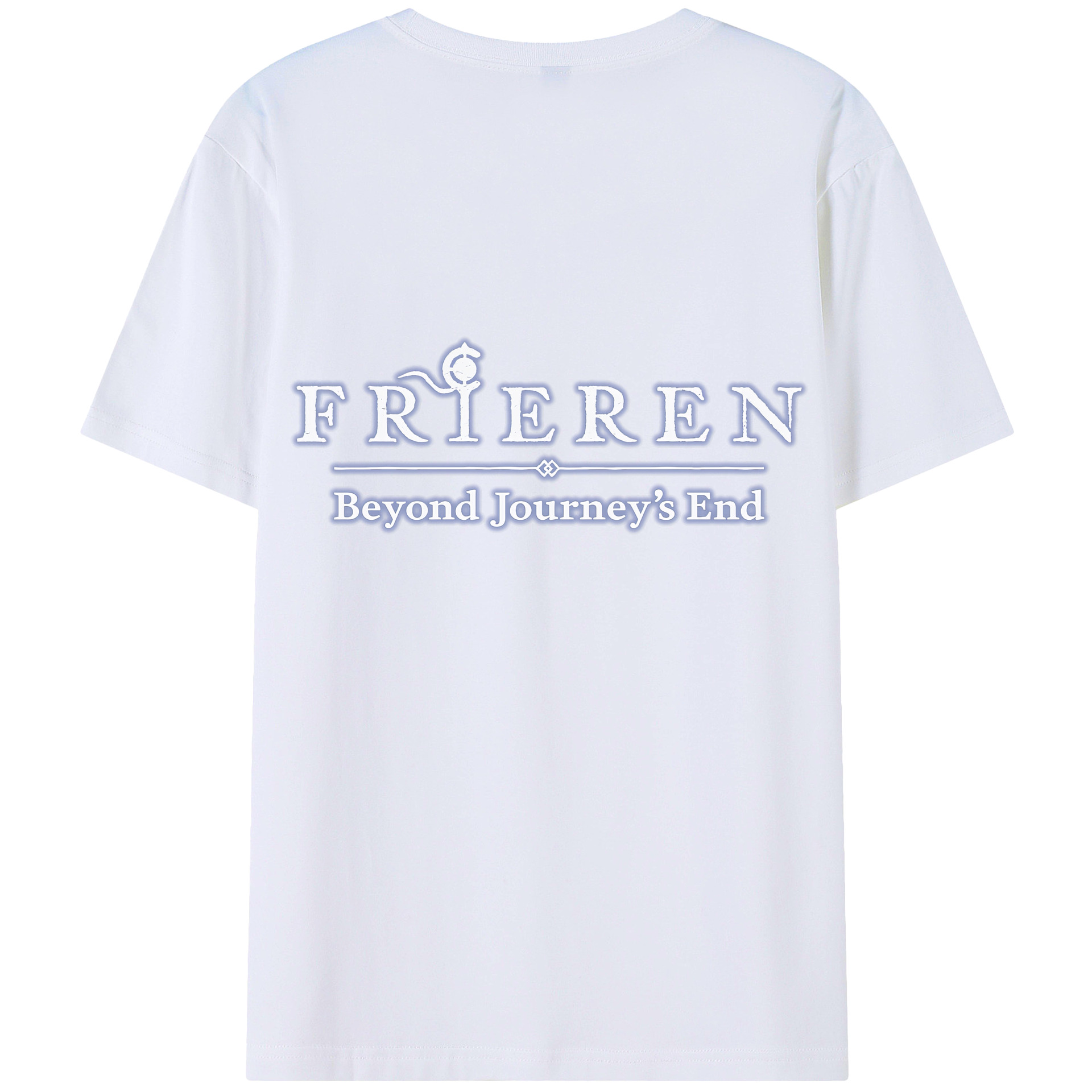 （画像用） 葬送のフリーレン Frieren 綿100％ メンズ半袖Tシャツ（バックプリント） 通気性