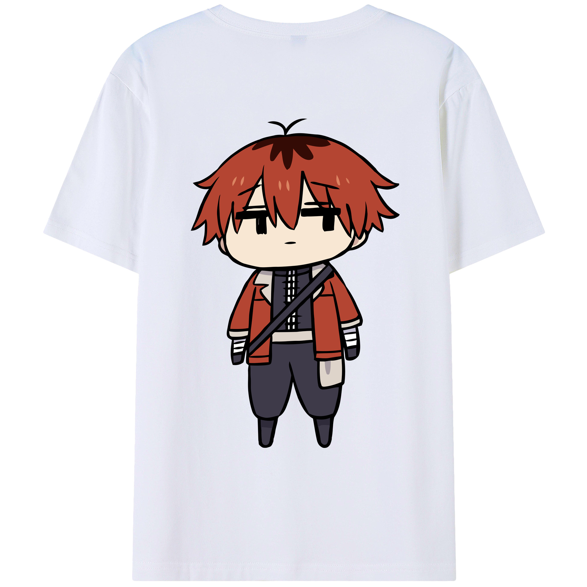 （画像用） 葬送のフリーレン Frieren 綿100％ メンズ半袖Tシャツ（バックプリント） 通気性