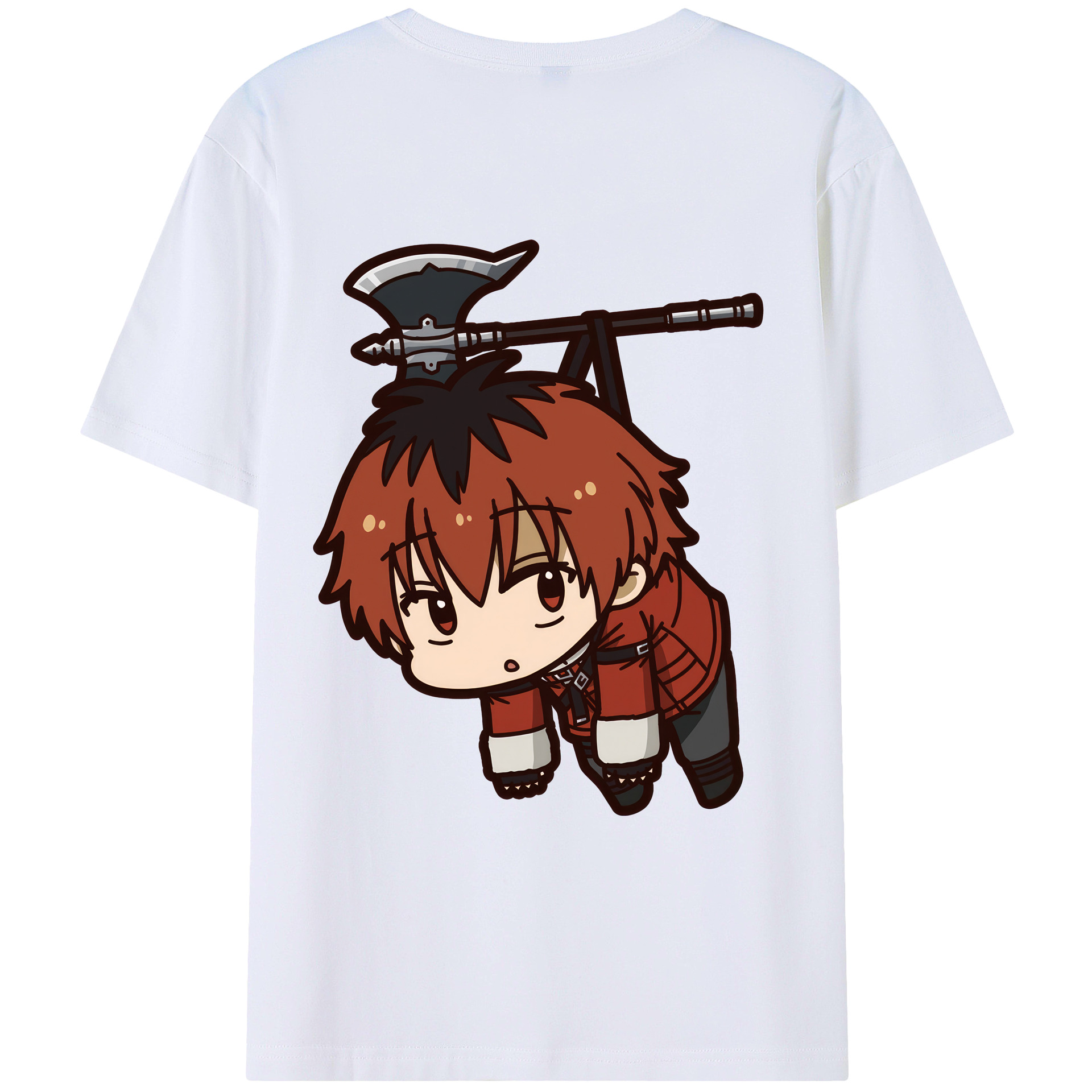 （画像用） 葬送のフリーレン Frieren 綿100％ メンズ半袖Tシャツ（バックプリント） 通気性