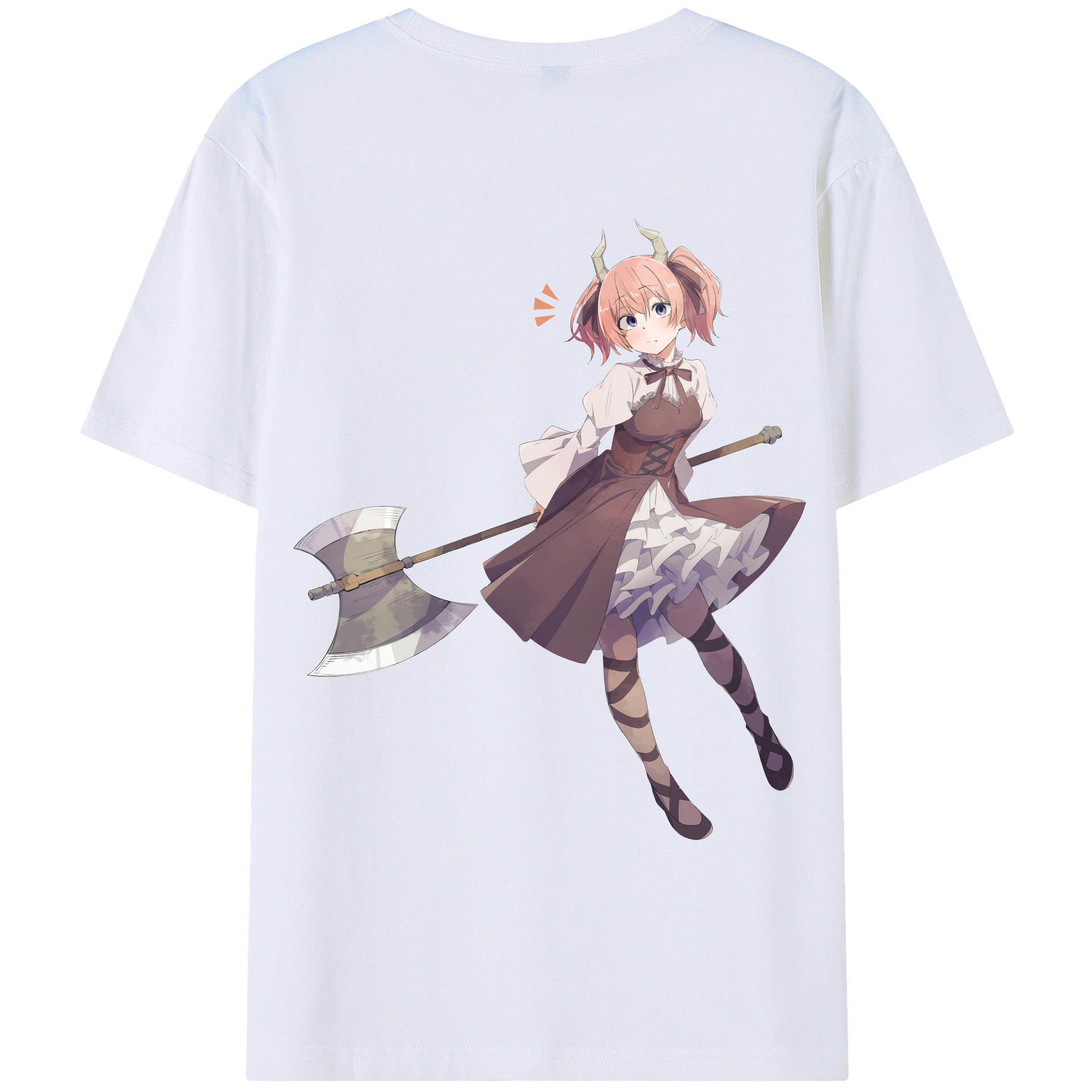 （画像用） 葬送のフリーレン Frieren 綿100％ メンズ半袖Tシャツ（バックプリント） 通気性