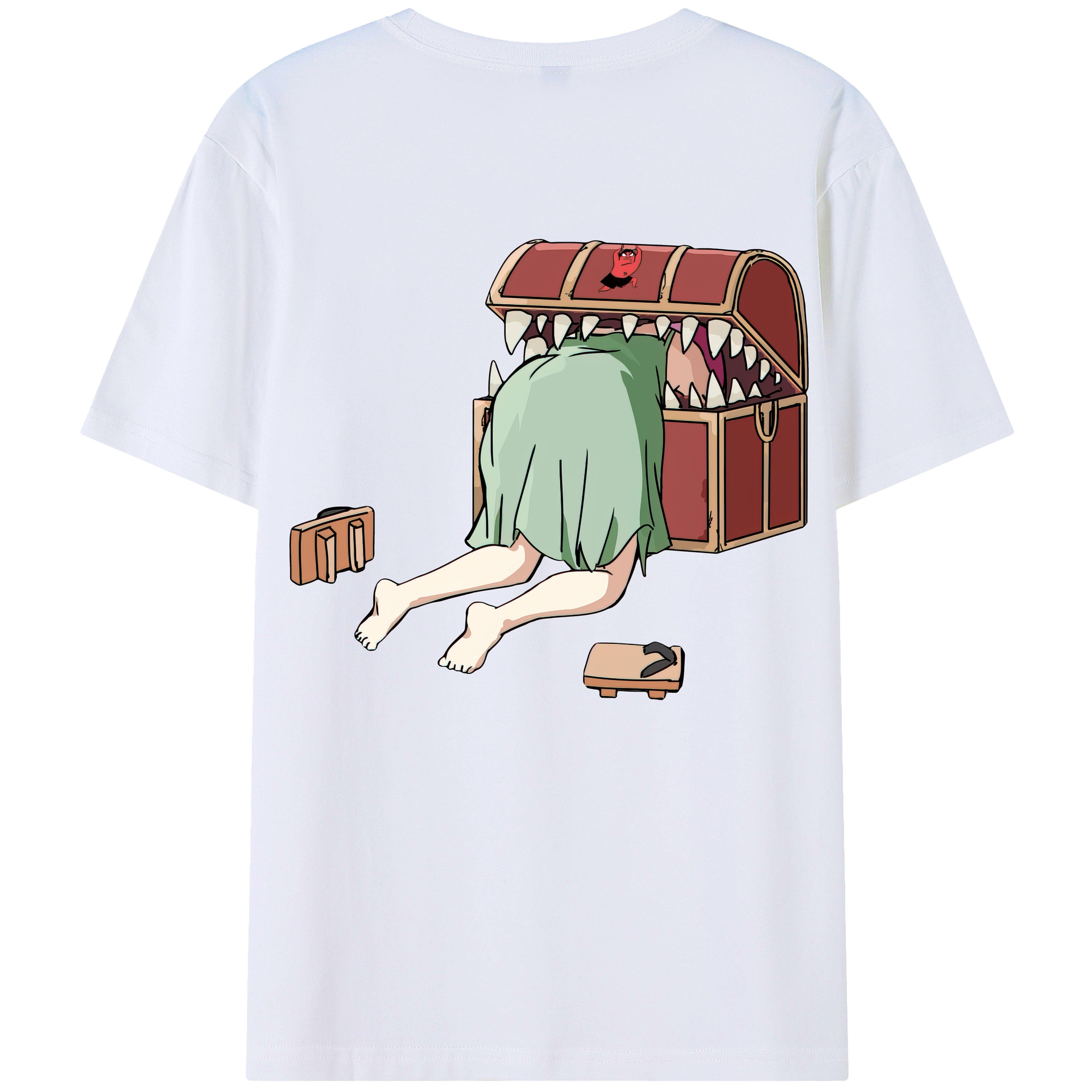 （画像用） 葬送のフリーレン Frieren 綿100％ メンズ半袖Tシャツ（バックプリント） 通気性