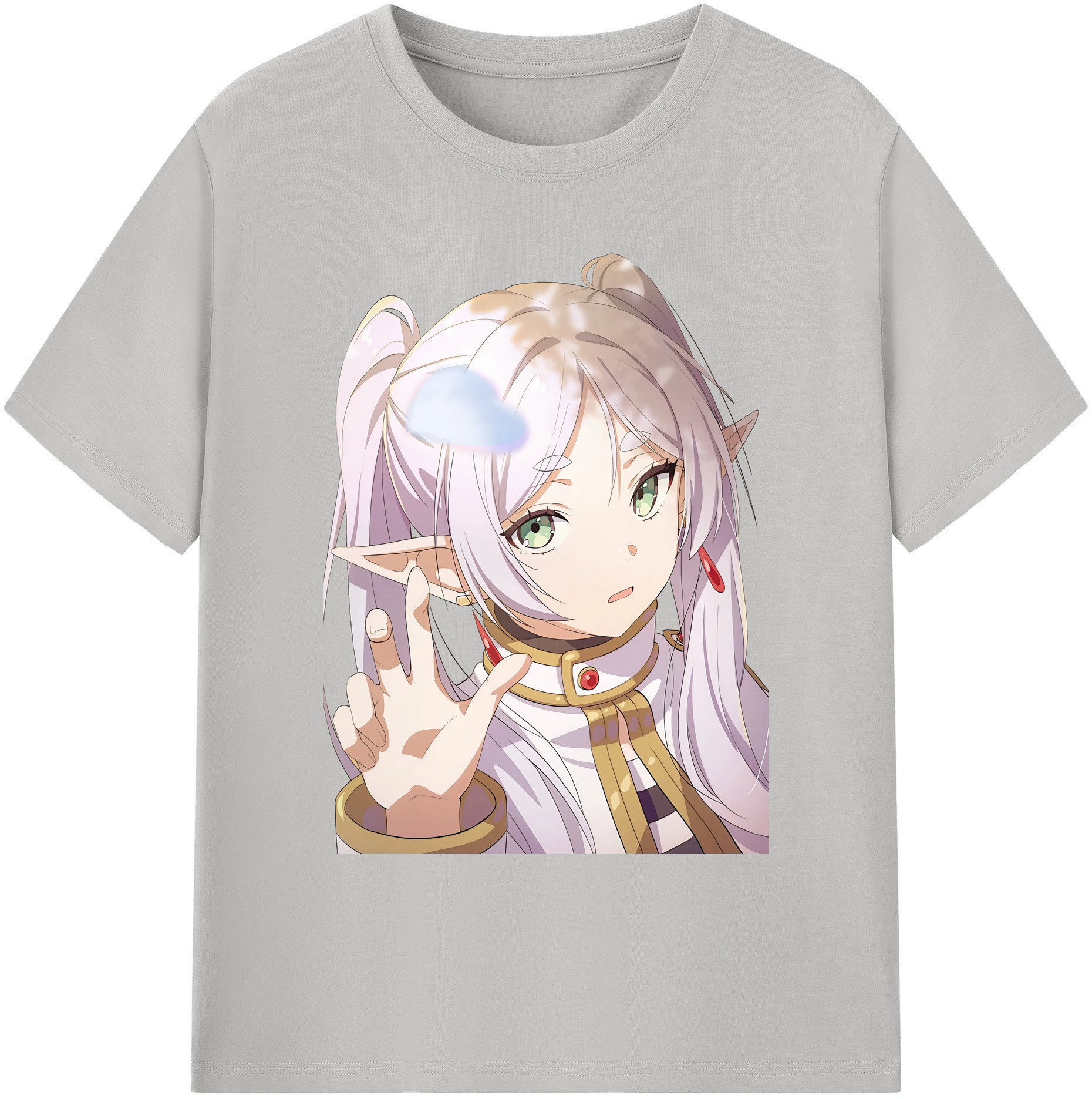 （画像用） 葬送のフリーレン Frieren 綿100％ メンズ半袖Tシャツ｜肌触りやわらか＆通気性