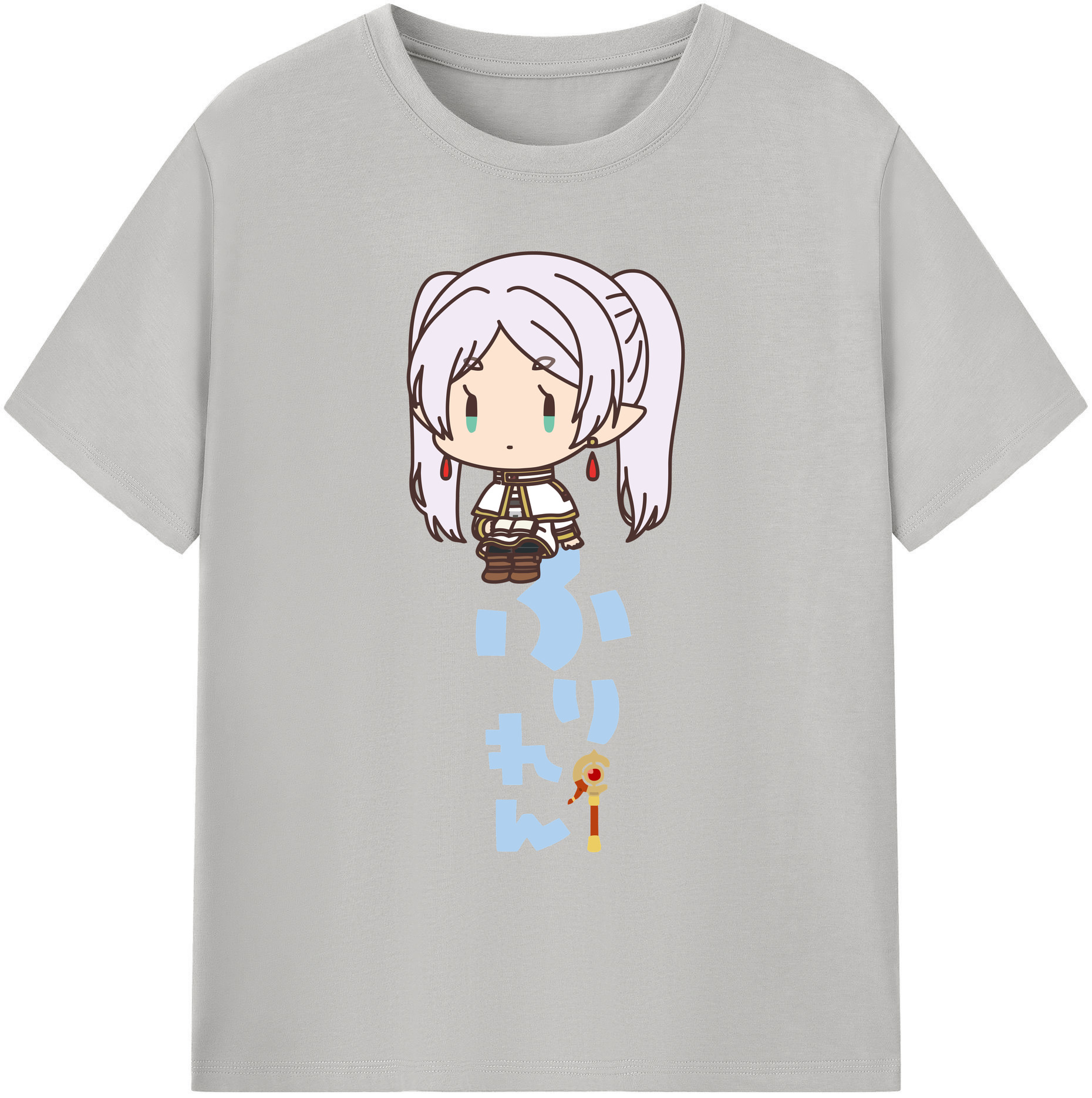 （画像用） 葬送のフリーレン Frieren 綿100％ メンズ半袖Tシャツ｜肌触りやわらか＆通気性