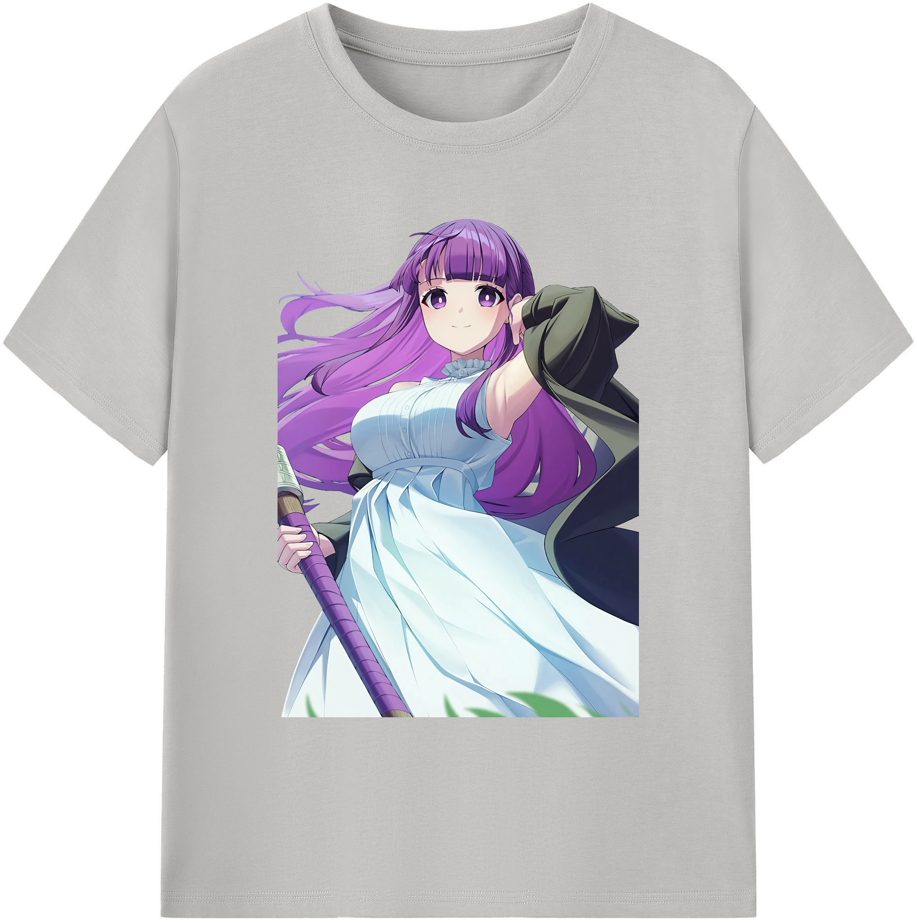 （画像用） 葬送のフリーレン Frieren 綿100％ メンズ半袖Tシャツ｜肌触りやわらか＆通気性