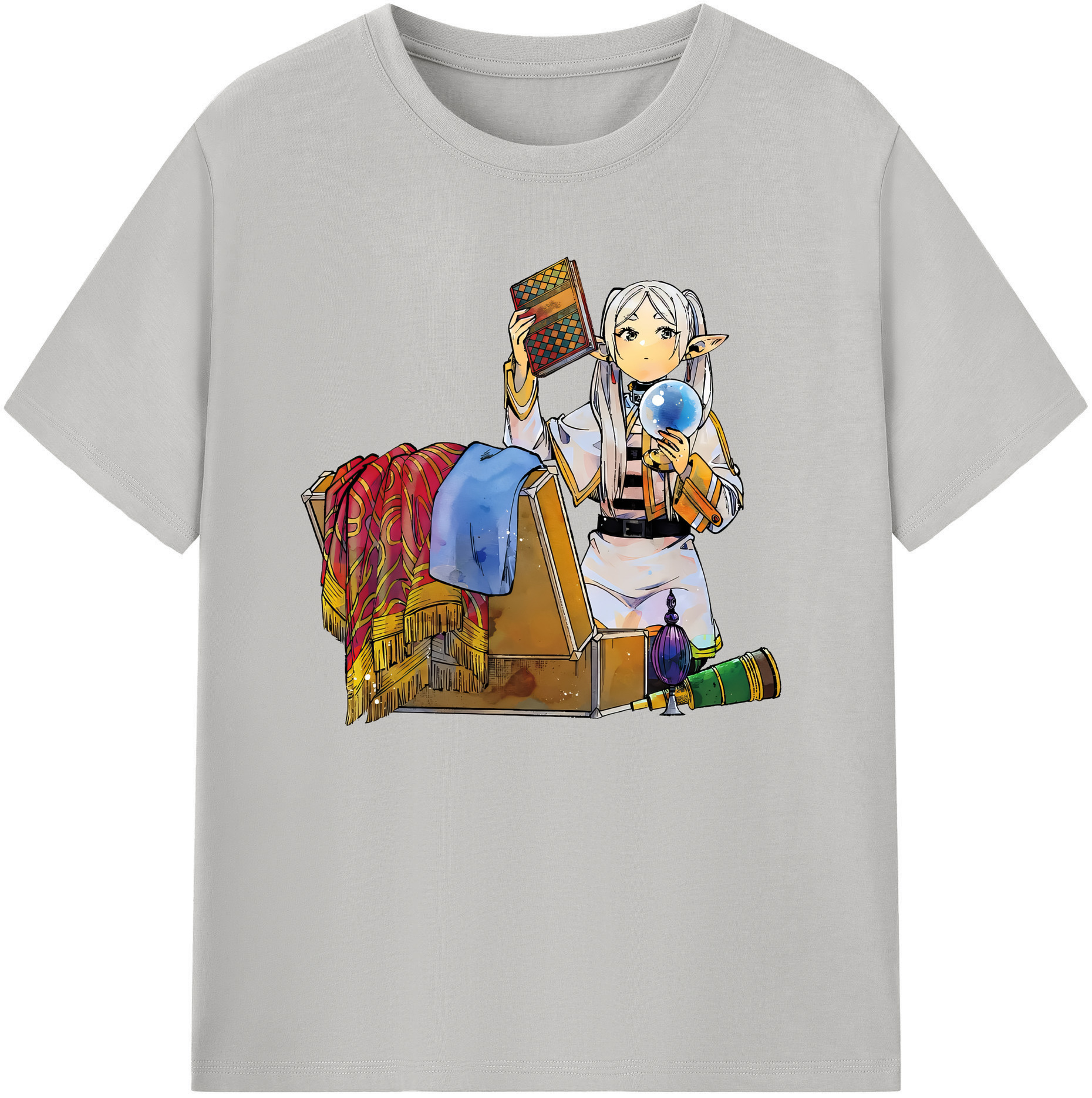 （画像用） 葬送のフリーレン Frieren 綿100％ メンズ半袖Tシャツ｜肌触りやわらか＆通気性