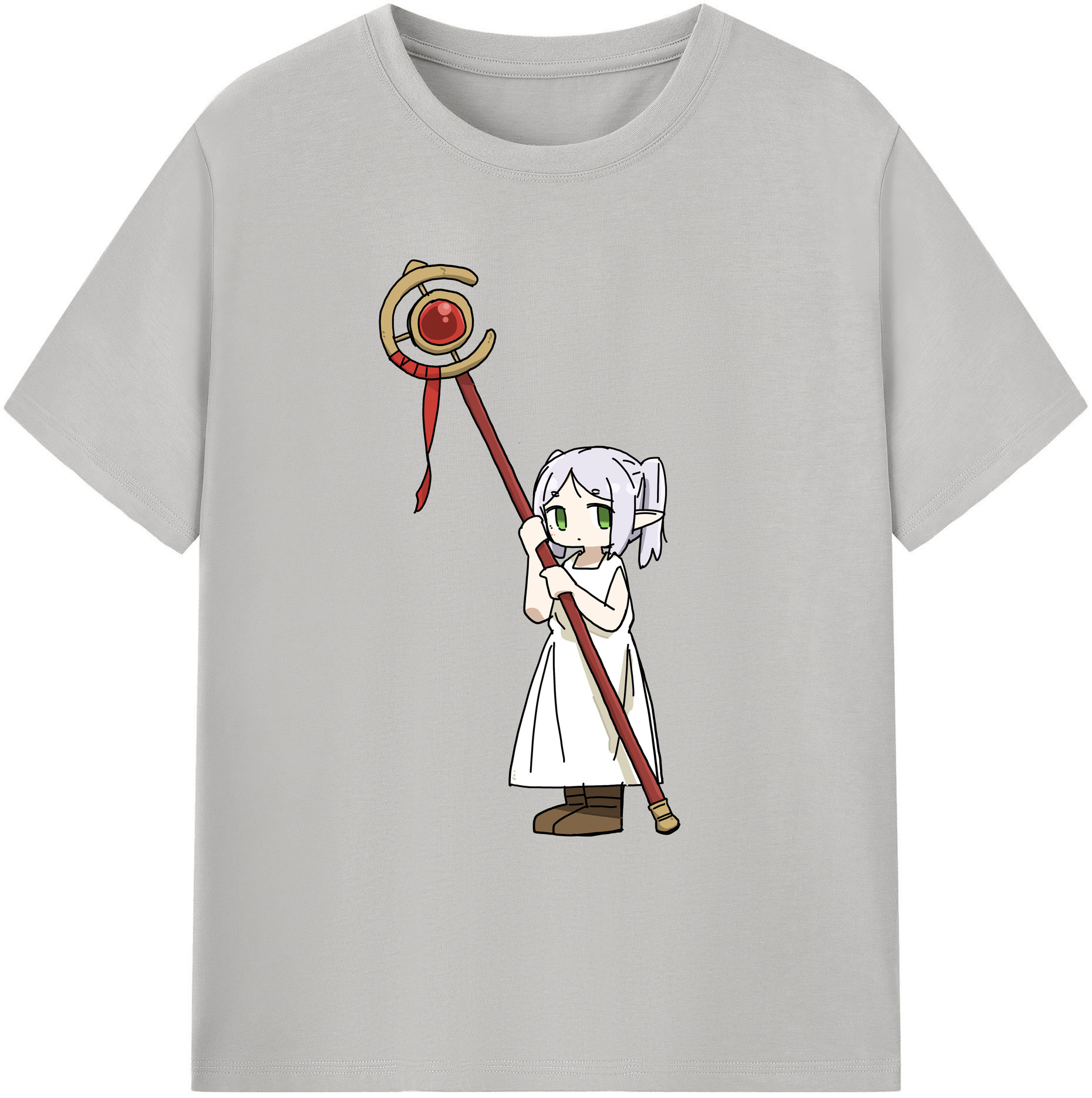 （画像用） 葬送のフリーレン Frieren 綿100％ メンズ半袖Tシャツ｜肌触りやわらか＆通気性
