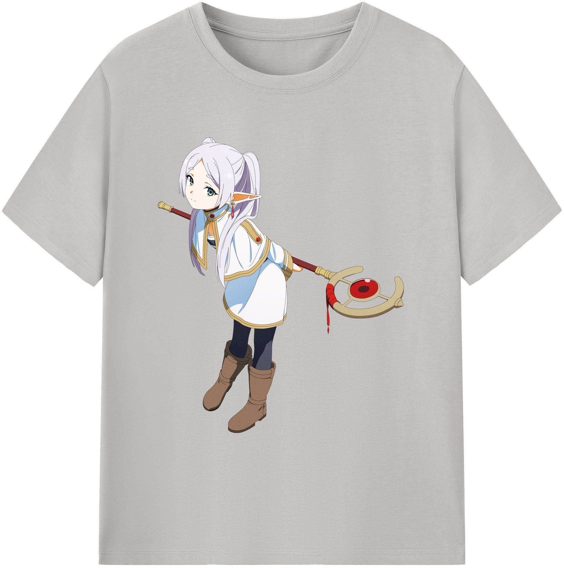 （画像用） 葬送のフリーレン Frieren 綿100％ メンズ半袖Tシャツ｜肌触りやわらか＆通気性