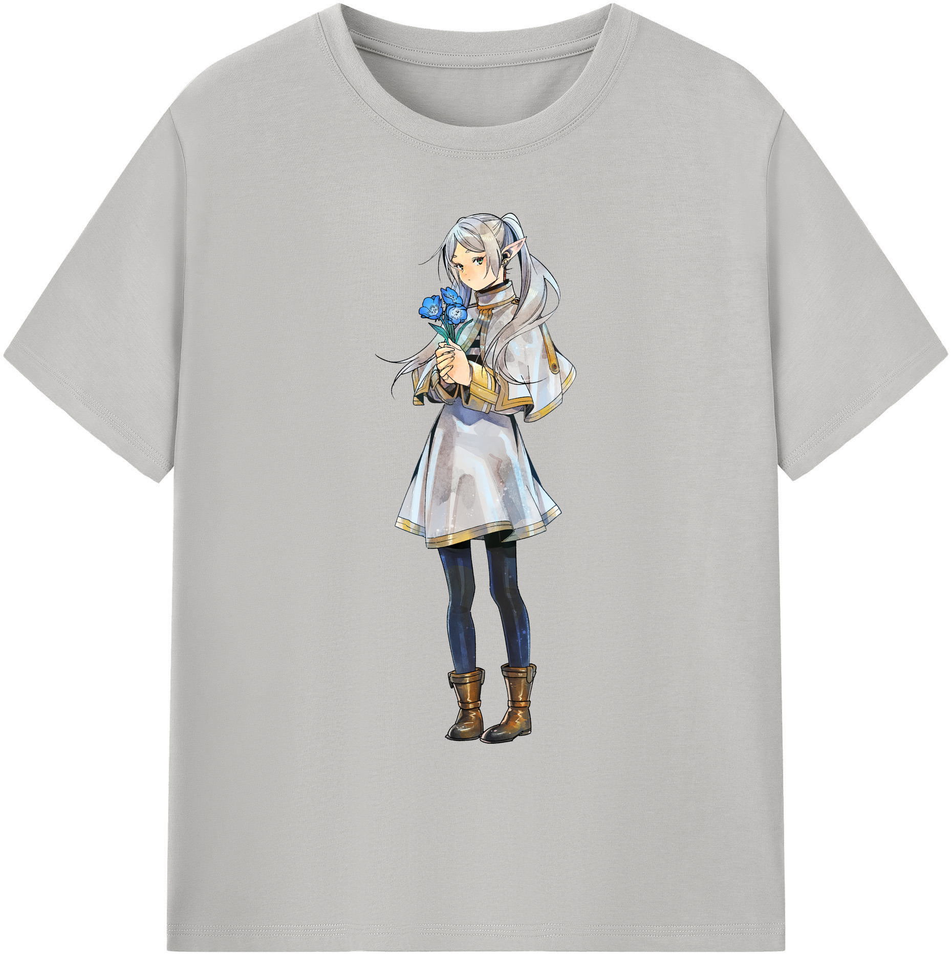（画像用） 葬送のフリーレン Frieren 綿100％ メンズ半袖Tシャツ｜肌触りやわらか＆通気性