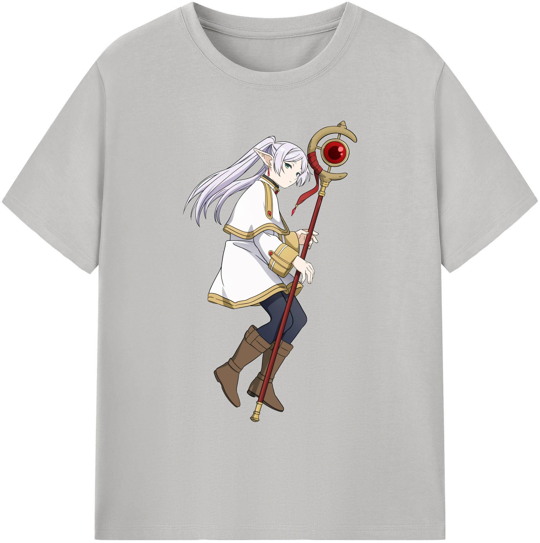 （画像用） 葬送のフリーレン Frieren 綿100％ メンズ半袖Tシャツ｜肌触りやわらか＆通気性