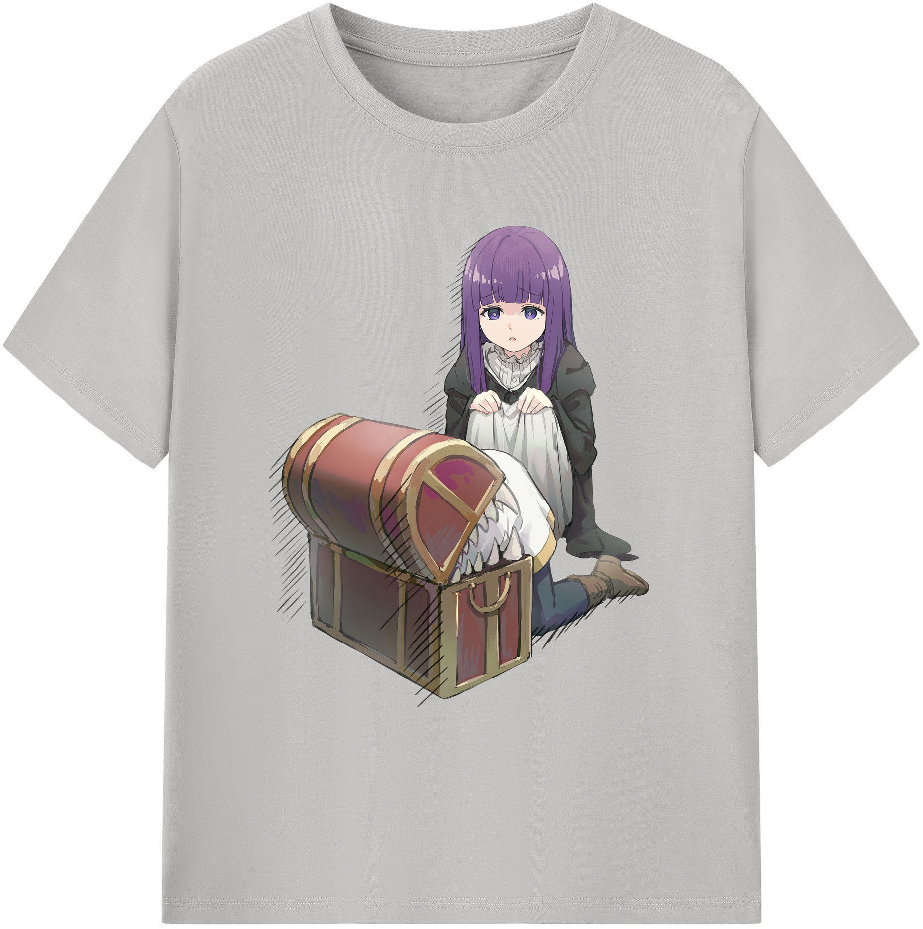 （画像用） 葬送のフリーレン Frieren 綿100％ メンズ半袖Tシャツ｜肌触りやわらか＆通気性