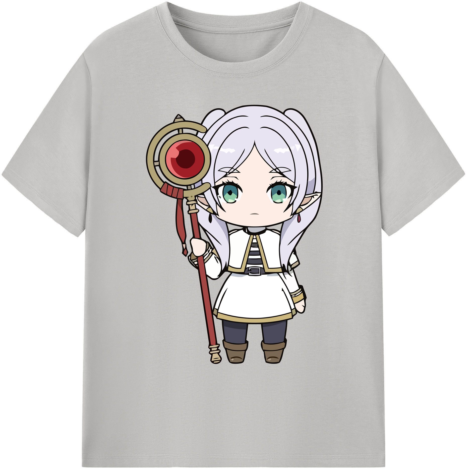 （画像用） 葬送のフリーレン Frieren 綿100％ メンズ半袖Tシャツ｜肌触りやわらか＆通気性