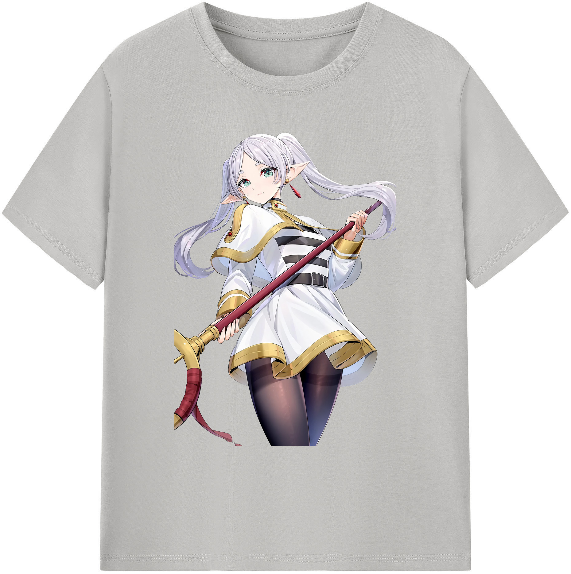（画像用） 葬送のフリーレン Frieren 綿100％ メンズ半袖Tシャツ｜肌触りやわらか＆通気性