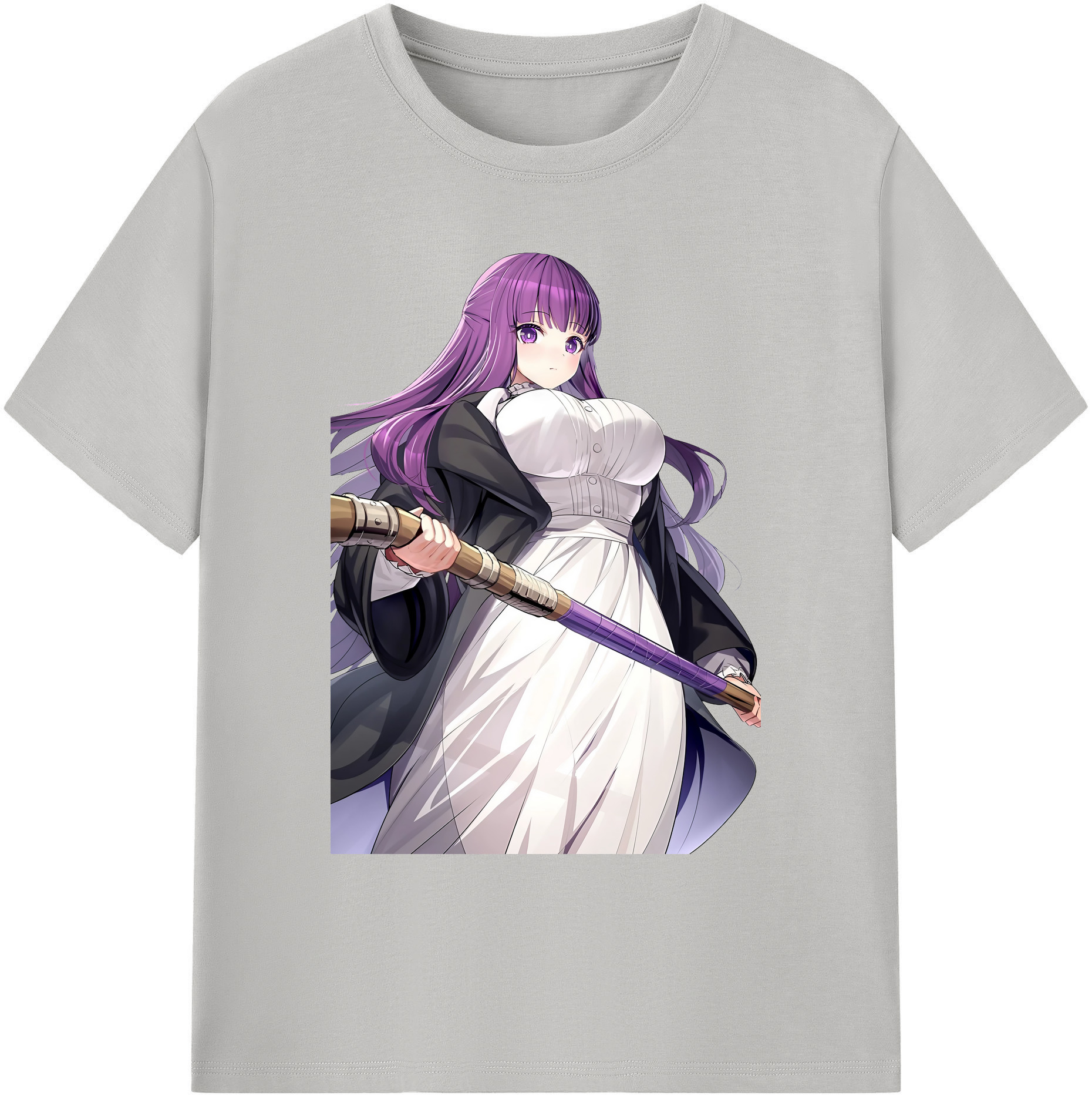 （画像用） 葬送のフリーレン Frieren 綿100％ メンズ半袖Tシャツ｜肌触りやわらか＆通気性