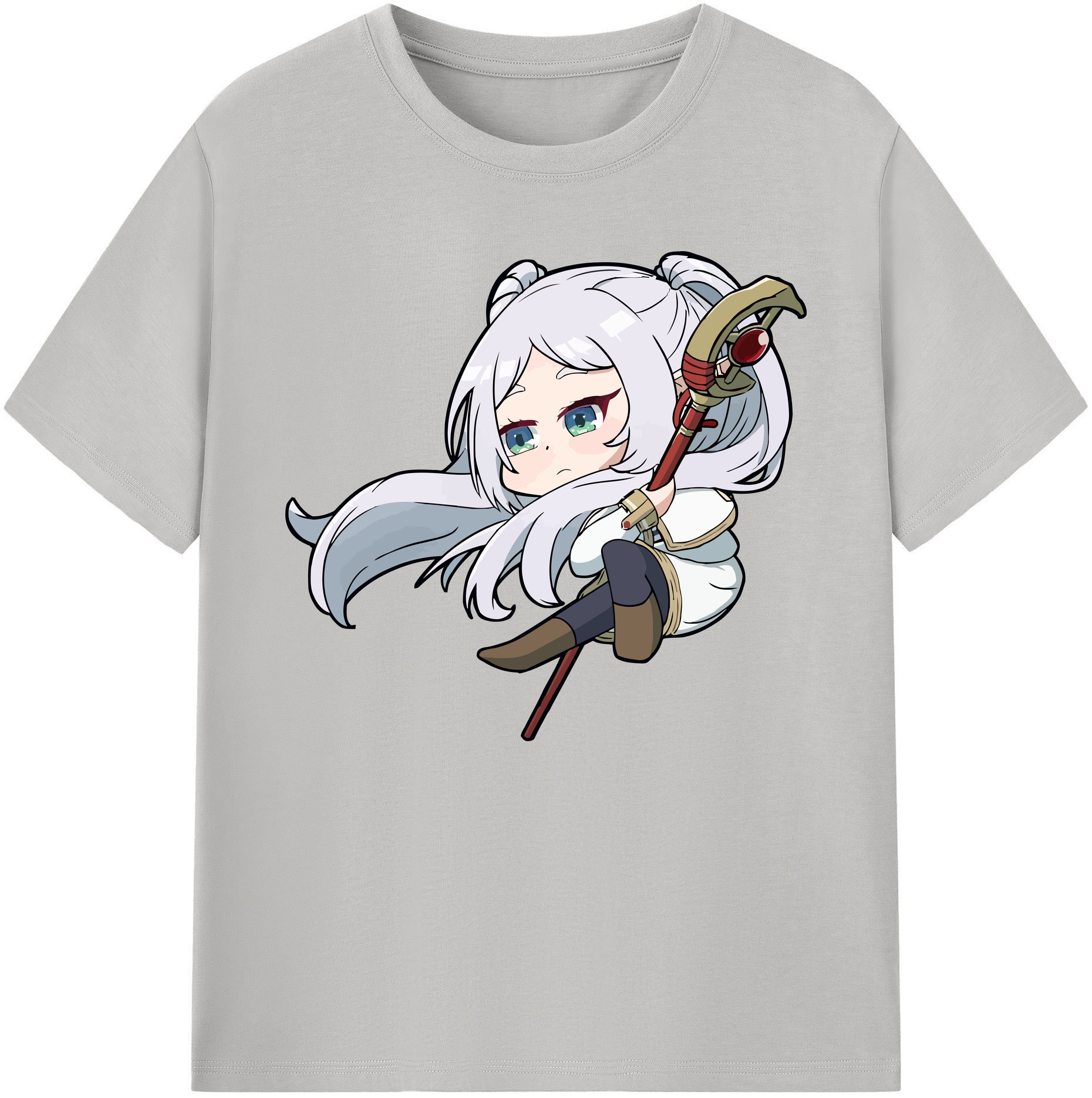 （画像用） 葬送のフリーレン Frieren 綿100％ メンズ半袖Tシャツ｜肌触りやわらか＆通気性