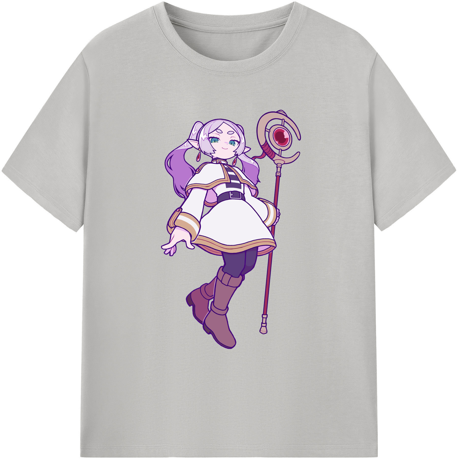（画像用） 葬送のフリーレン Frieren 綿100％ メンズ半袖Tシャツ｜肌触りやわらか＆通気性