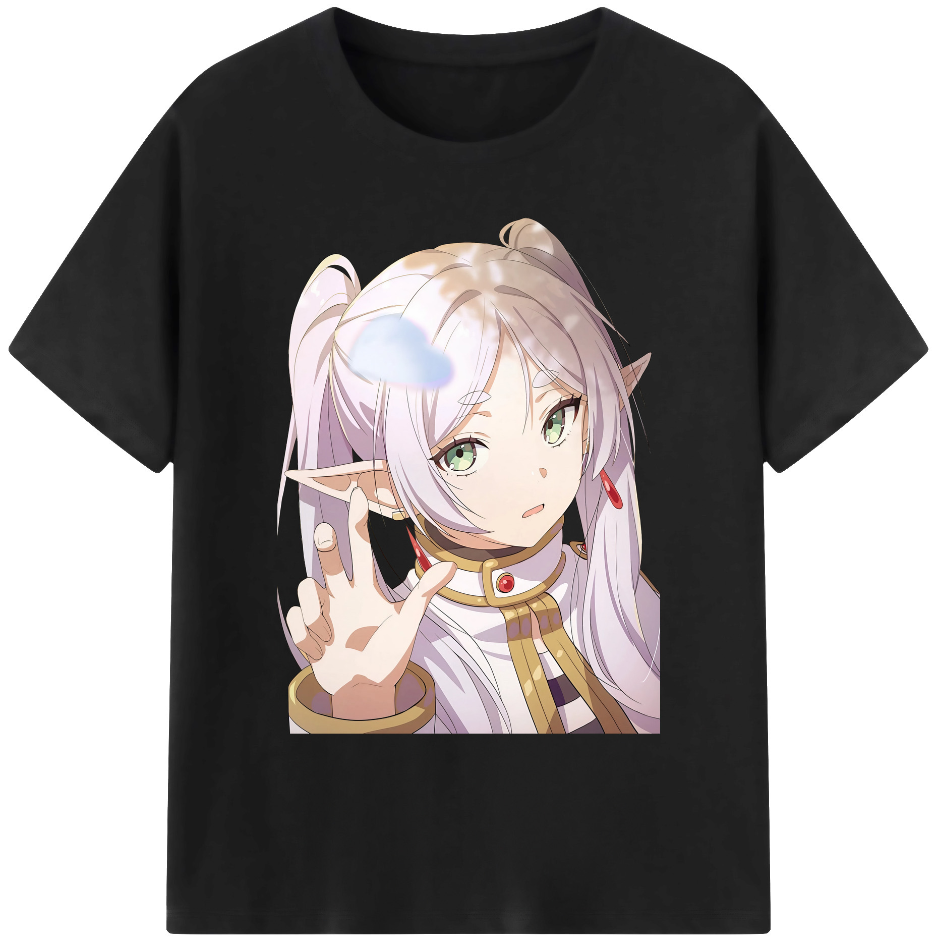 （画像用） 葬送のフリーレン Frieren 綿100％ メンズ半袖Tシャツ｜肌触りやわらか＆通気性