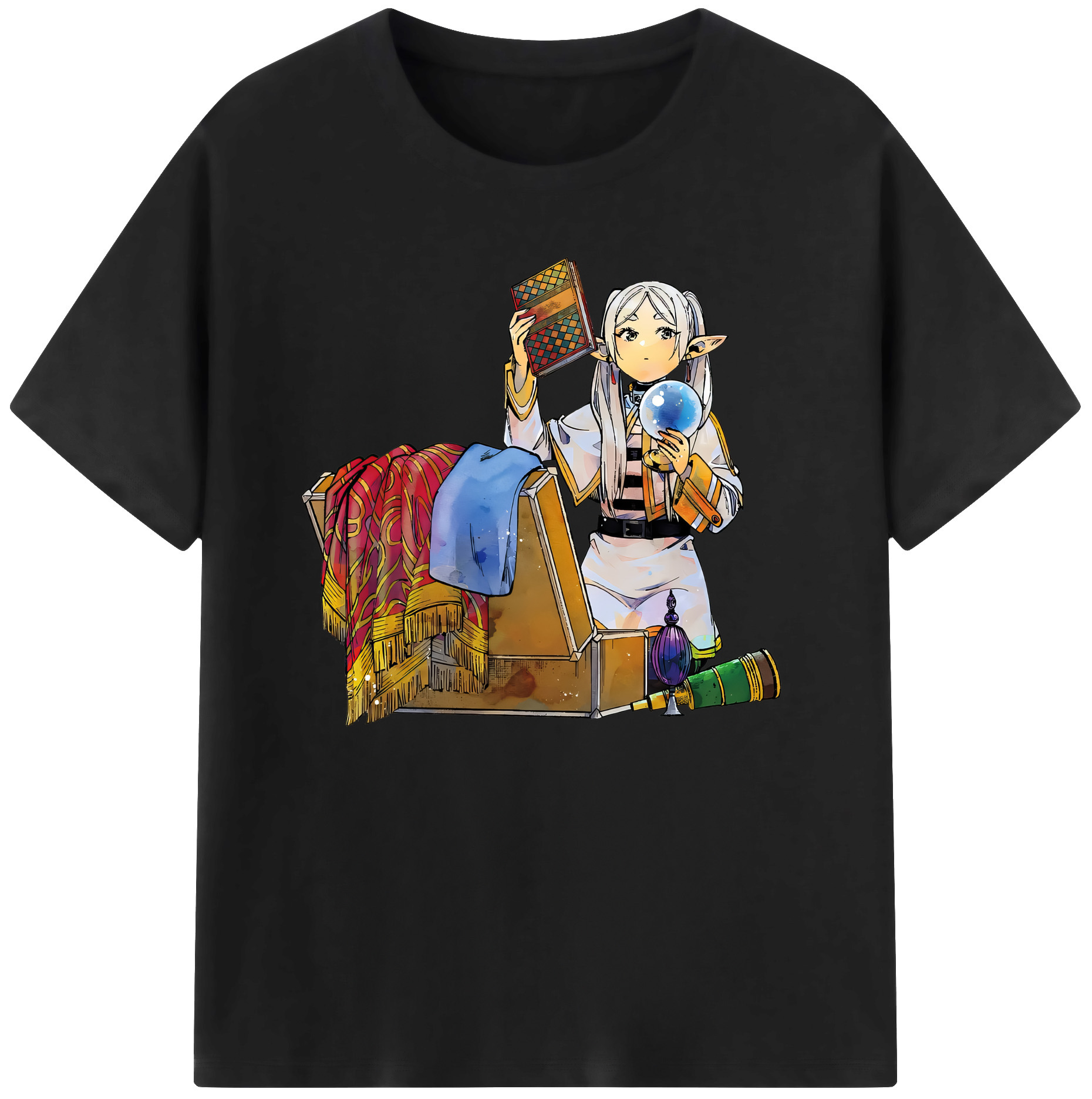 （画像用） 葬送のフリーレン Frieren 綿100％ メンズ半袖Tシャツ｜肌触りやわらか＆通気性
