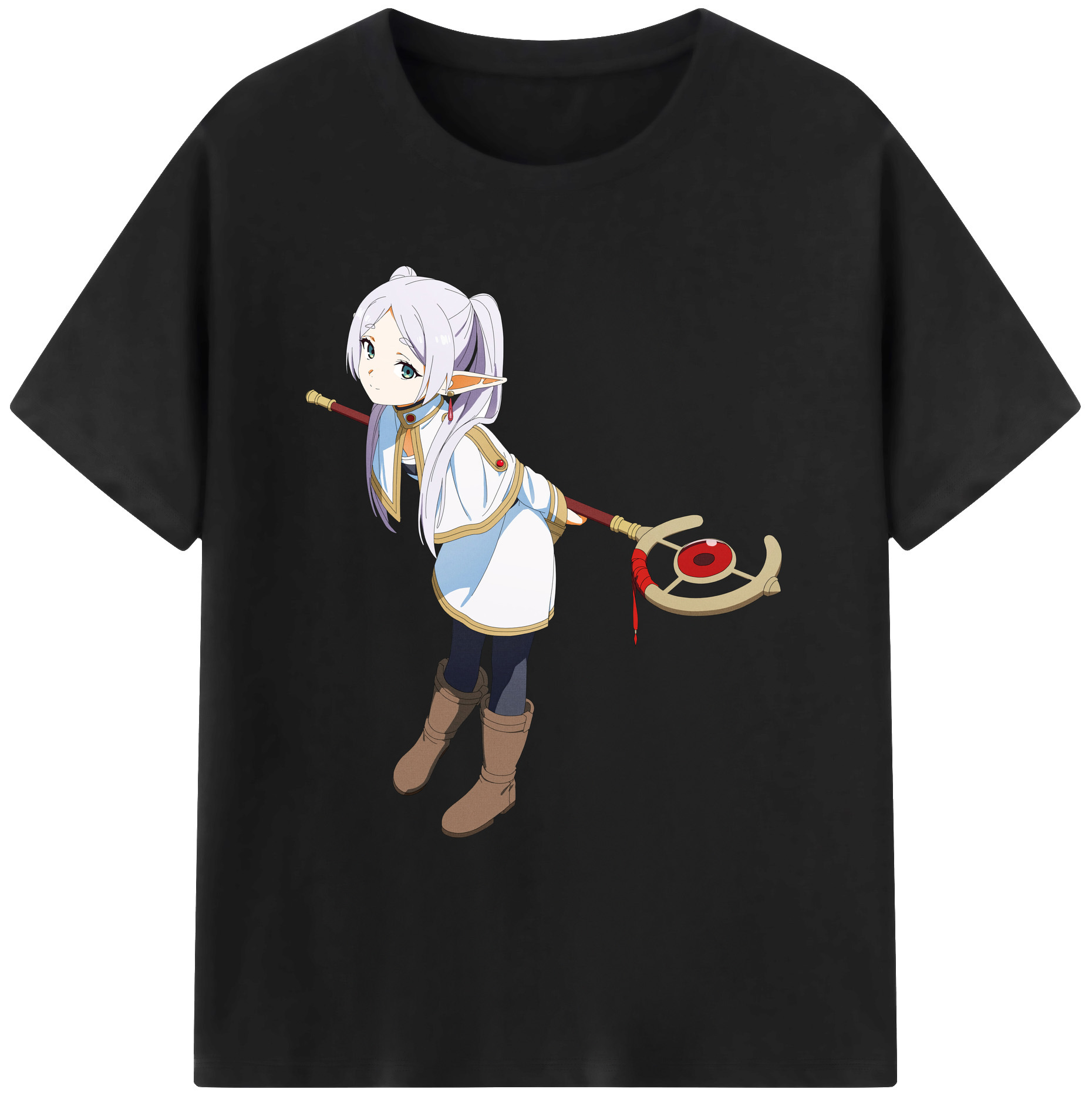 （画像用） 葬送のフリーレン Frieren 綿100％ メンズ半袖Tシャツ｜肌触りやわらか＆通気性