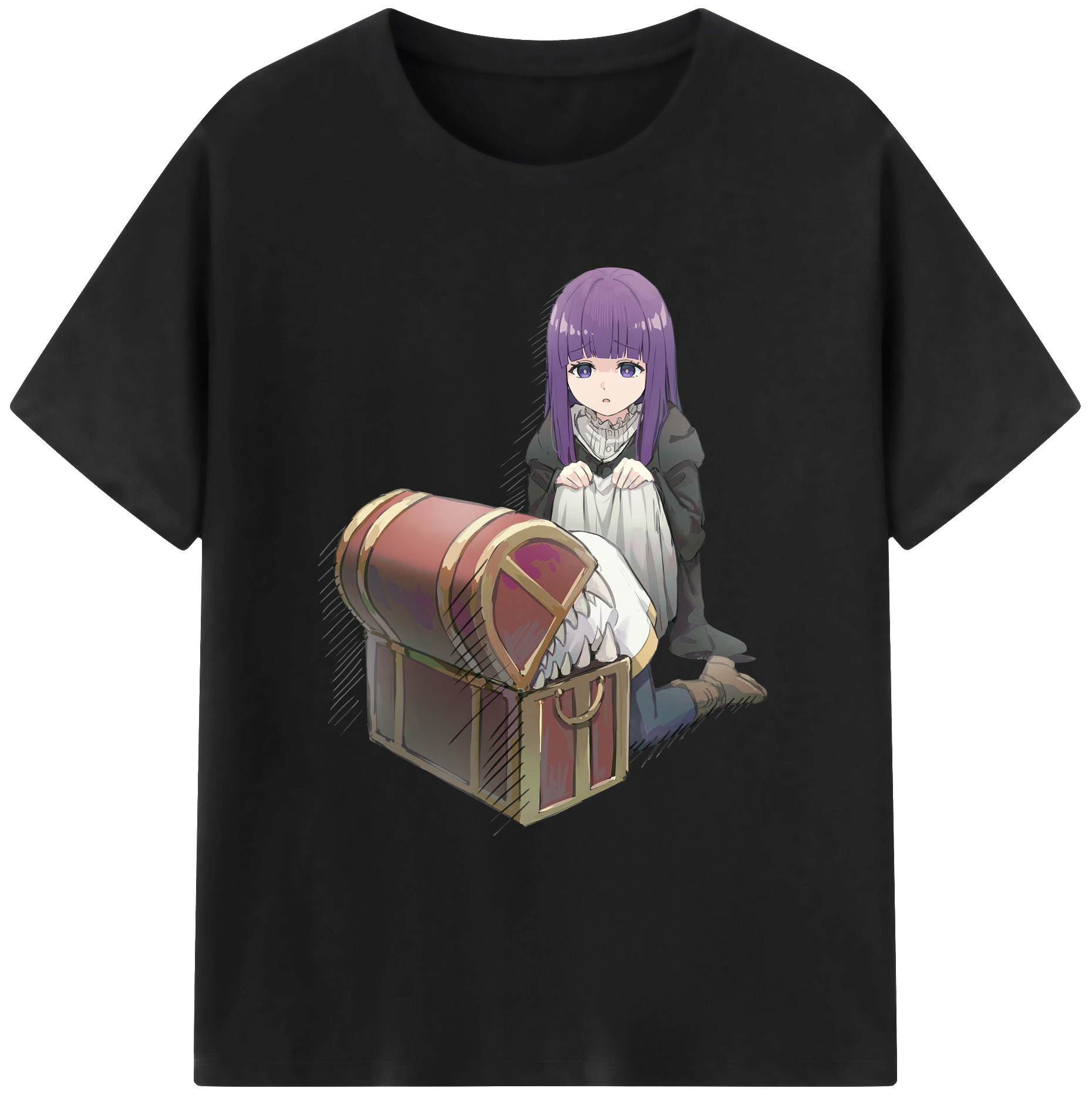 （画像用） 葬送のフリーレン Frieren 綿100％ メンズ半袖Tシャツ｜肌触りやわらか＆通気性