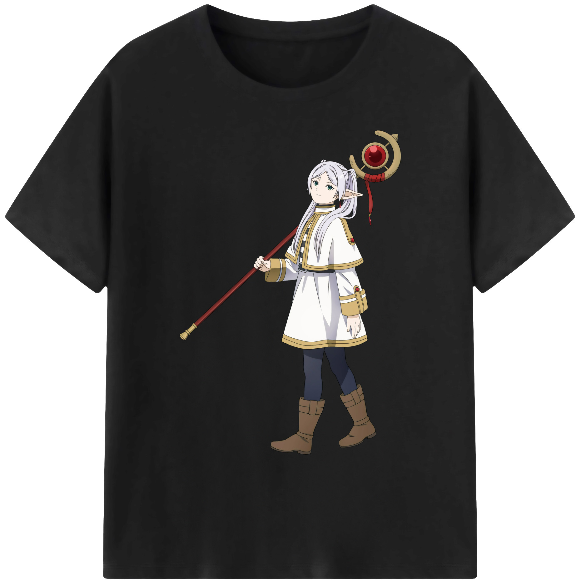 （画像用） 葬送のフリーレン Frieren 綿100％ メンズ半袖Tシャツ｜肌触りやわらか＆通気性