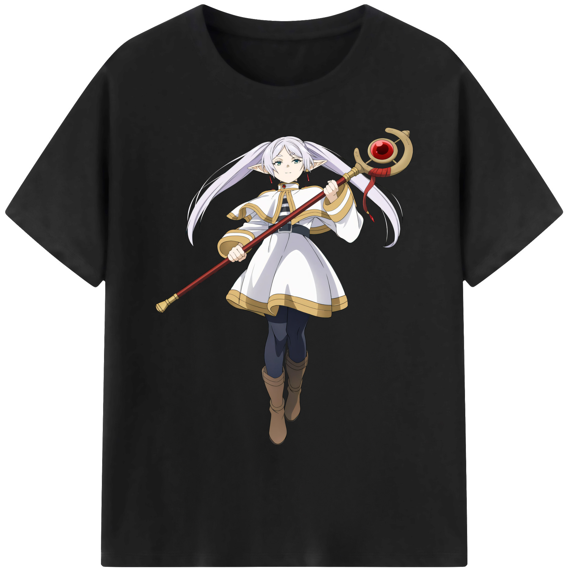 （画像用） 葬送のフリーレン Frieren 綿100％ メンズ半袖Tシャツ｜肌触りやわらか＆通気性